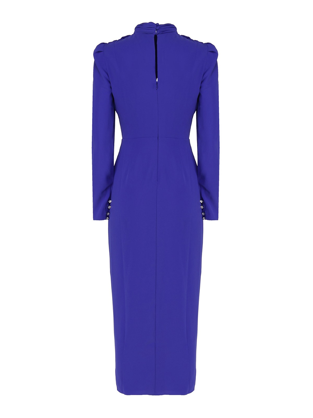 knee length dresses for ladies Self-Portrait - Black Tailored Crepe Midi Dress