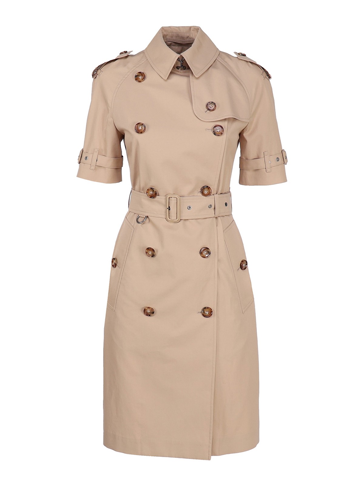 Shop Burberry Trench Model Dress In Beis