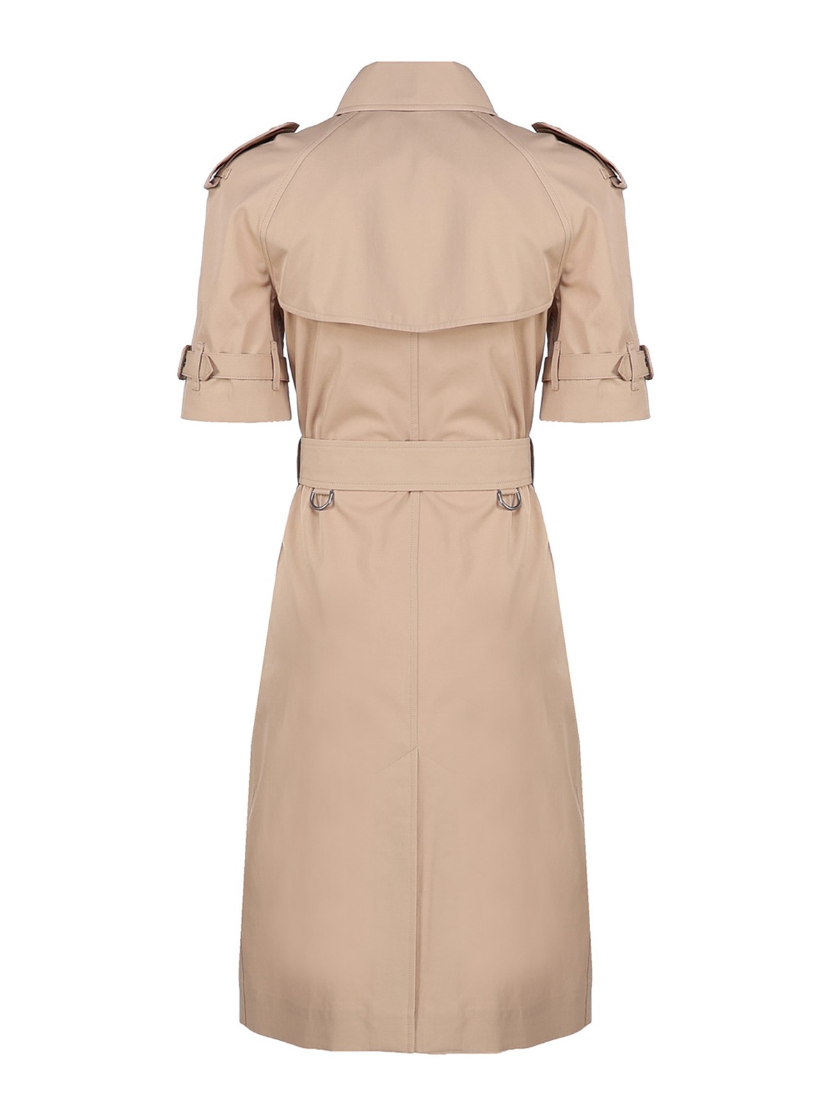 Shop Burberry Trench Model Dress In Beis