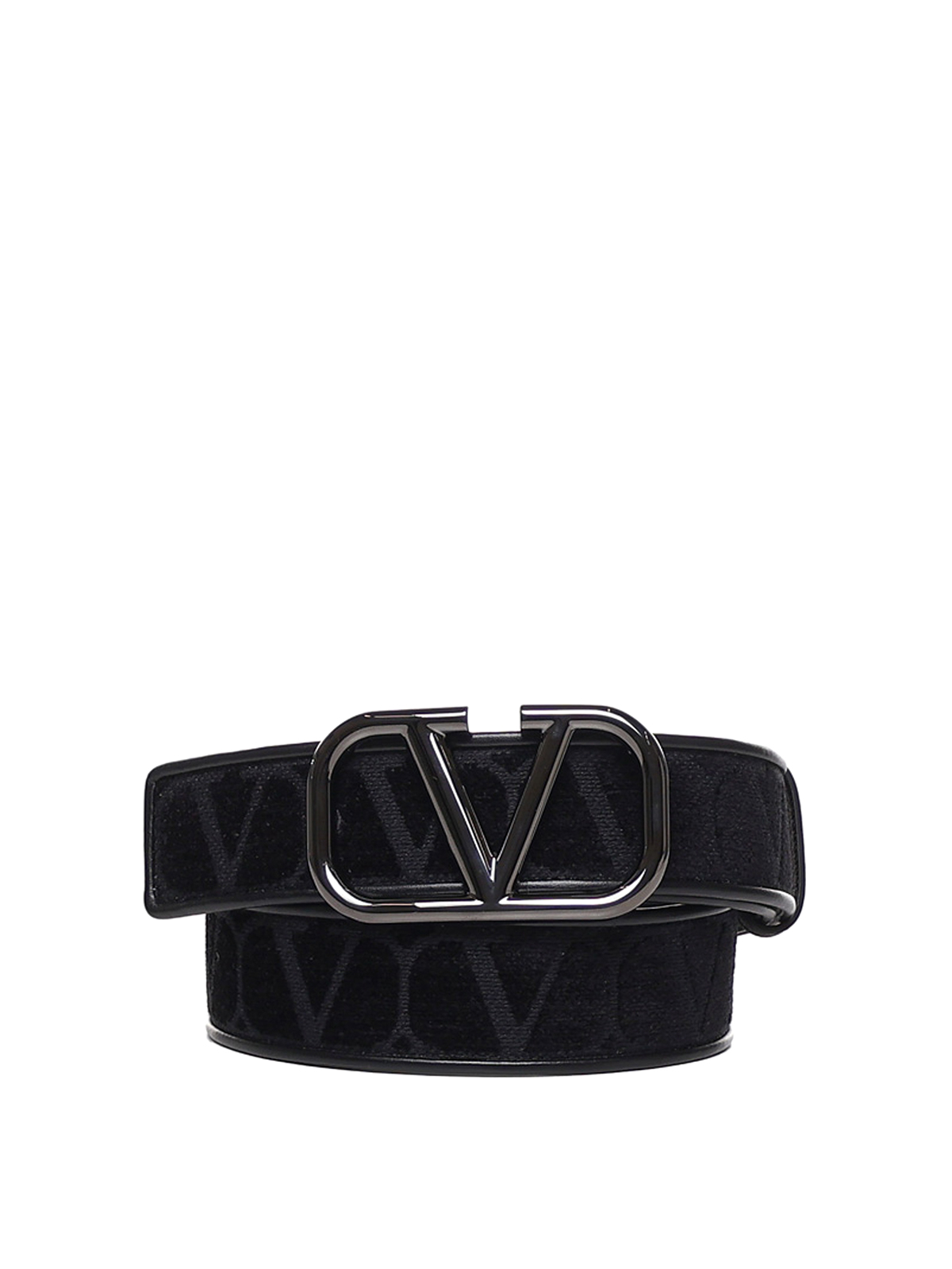 Valentino Garavani Leather Belt In Negro
