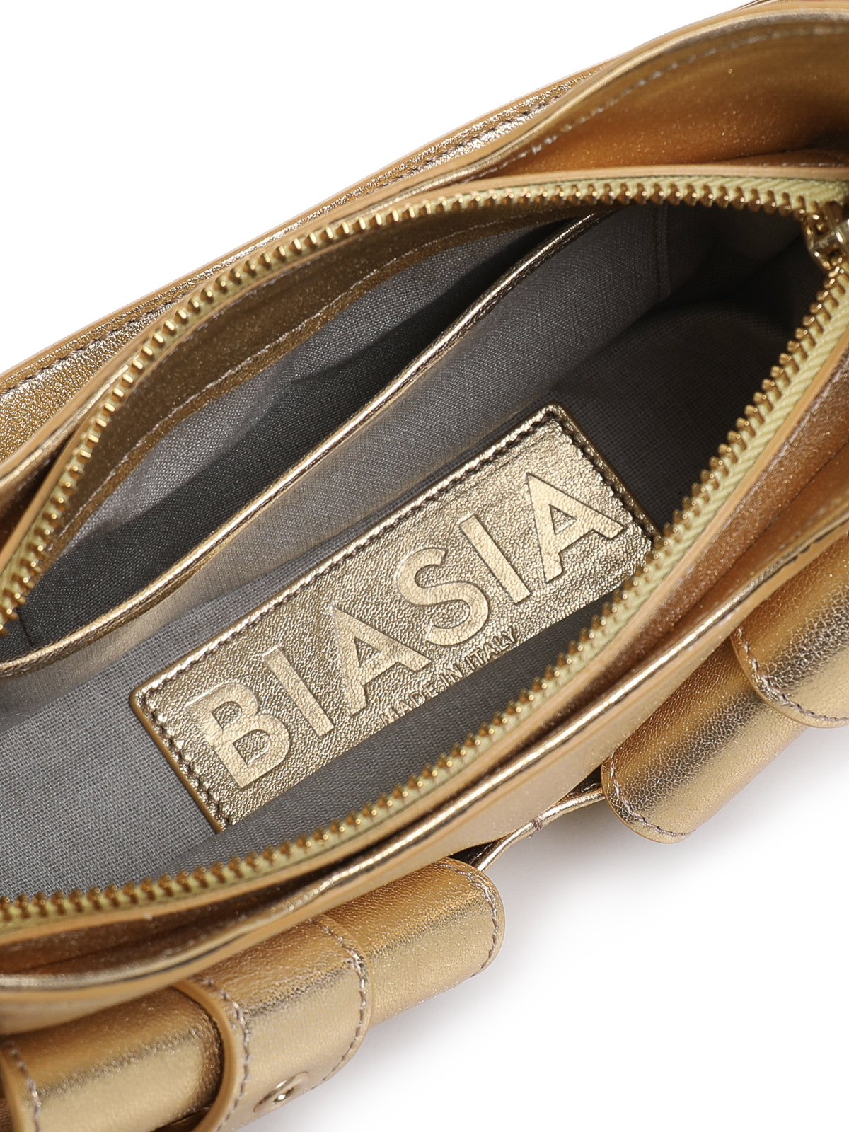 Shop Biasia Shoulder Bag Y2k.002 In Gold