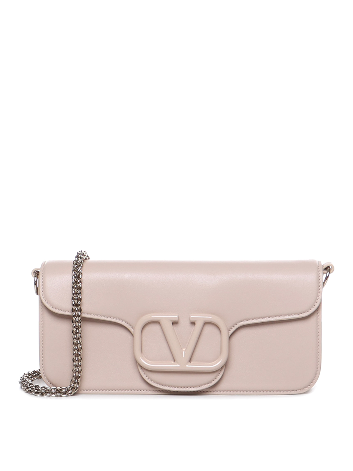 VALENTINO GARAVANI: Locò bag in smooth leather - Pink  Valentino Garavani shoulder  bag 2W0B0K30IYS online at