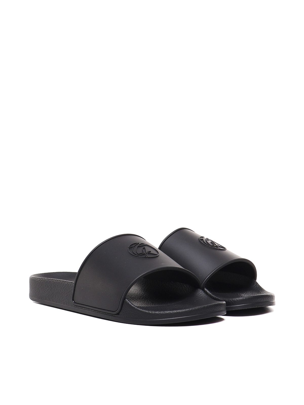 Shop Giuliano Galiano Shark Slide Sandal In Black
