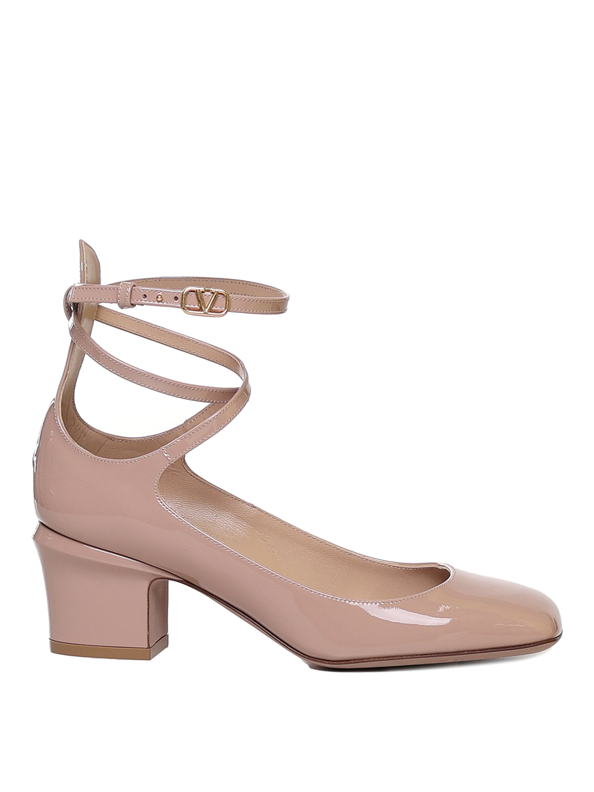 Valentino Garavani Patent Leather Shoes In Color Carne Y Neutral