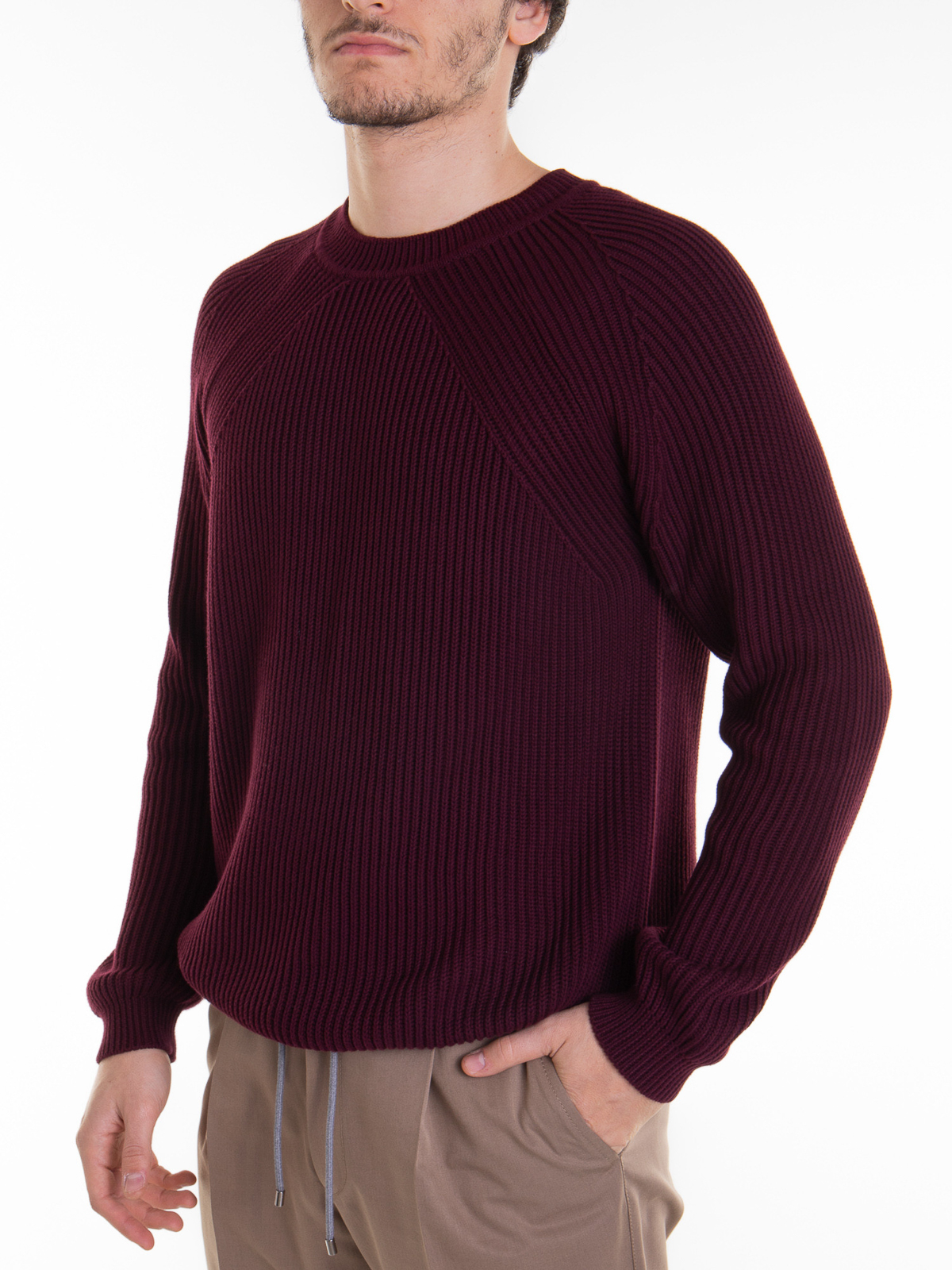 Shop Corneliani Sweater In Burgundy