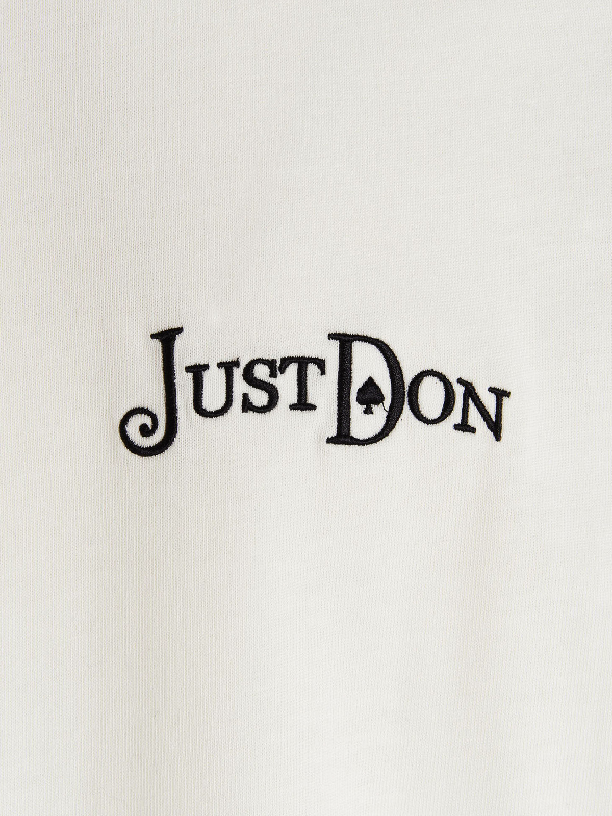 Shop Just Don Logo Embroidery T-shirt In White