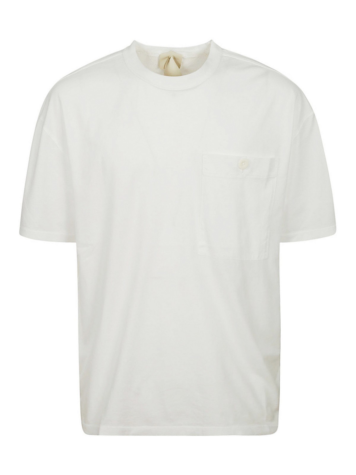 Ten C Beige Cotton T-shirt In White