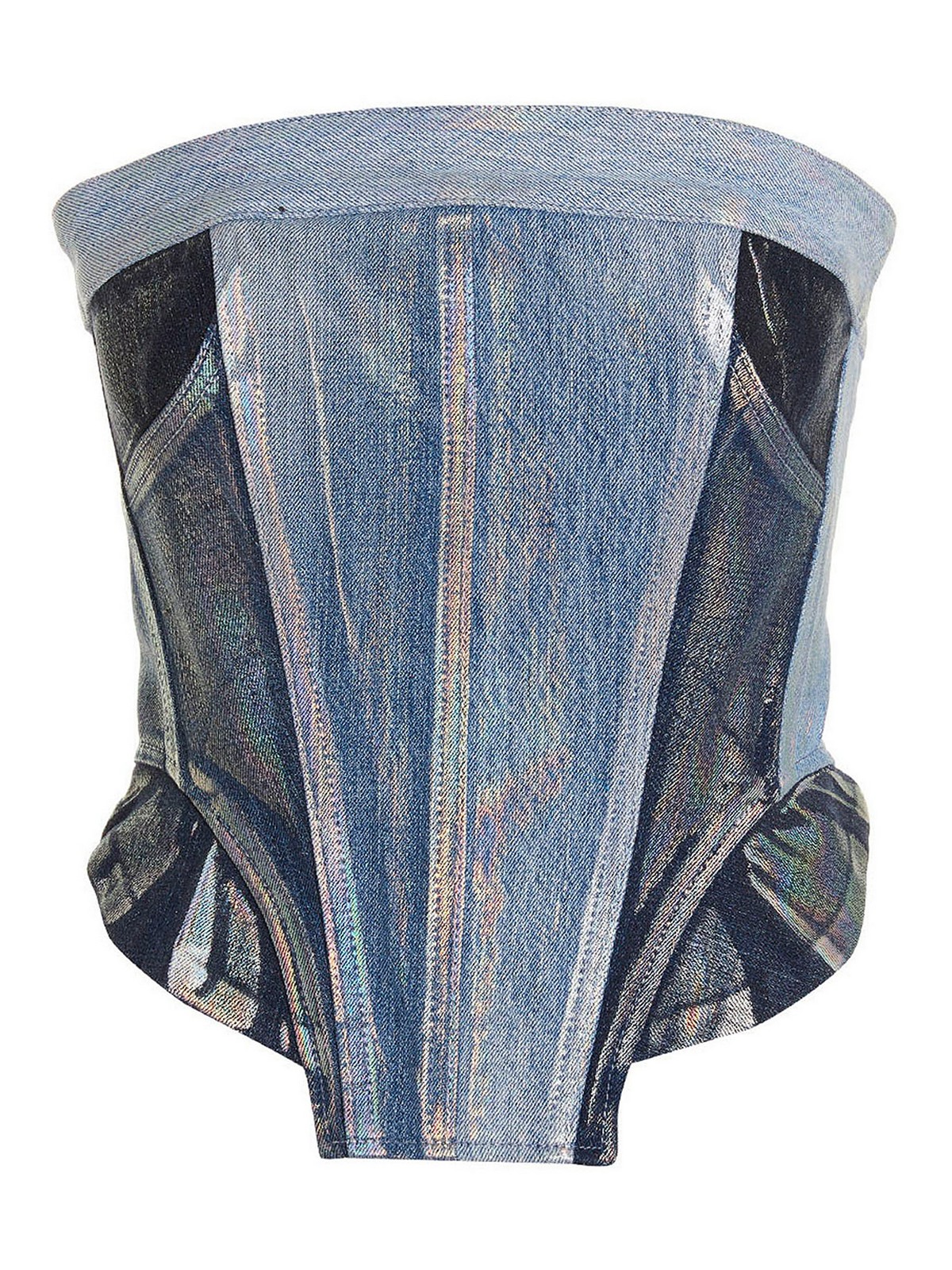 Shop 1/off Top Corset Jeans Coated In Multicolour