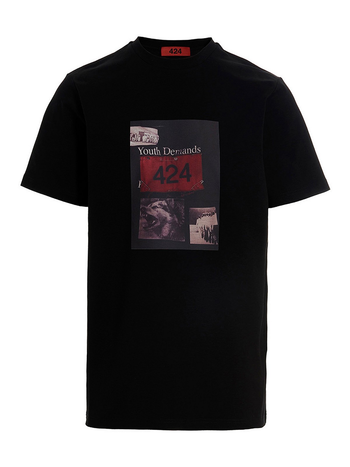 424 Printed T-shirt In Black