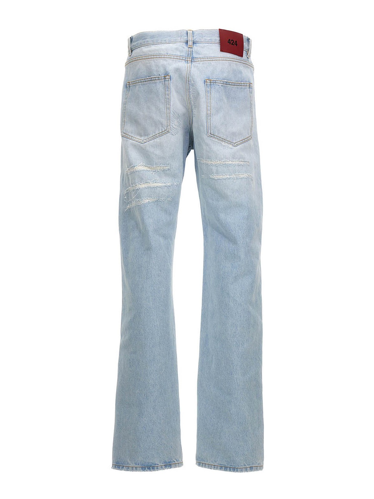 Shop 424 Baggy Jeans In Light Blue