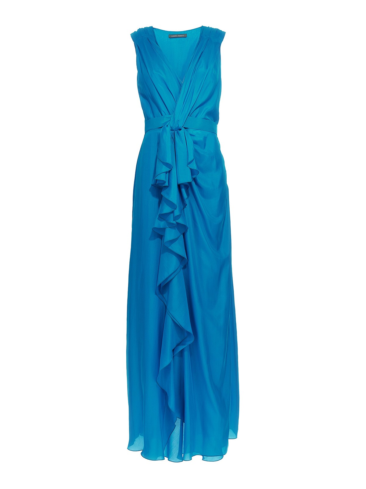 Alberta Ferretti Silk Dress In Blue