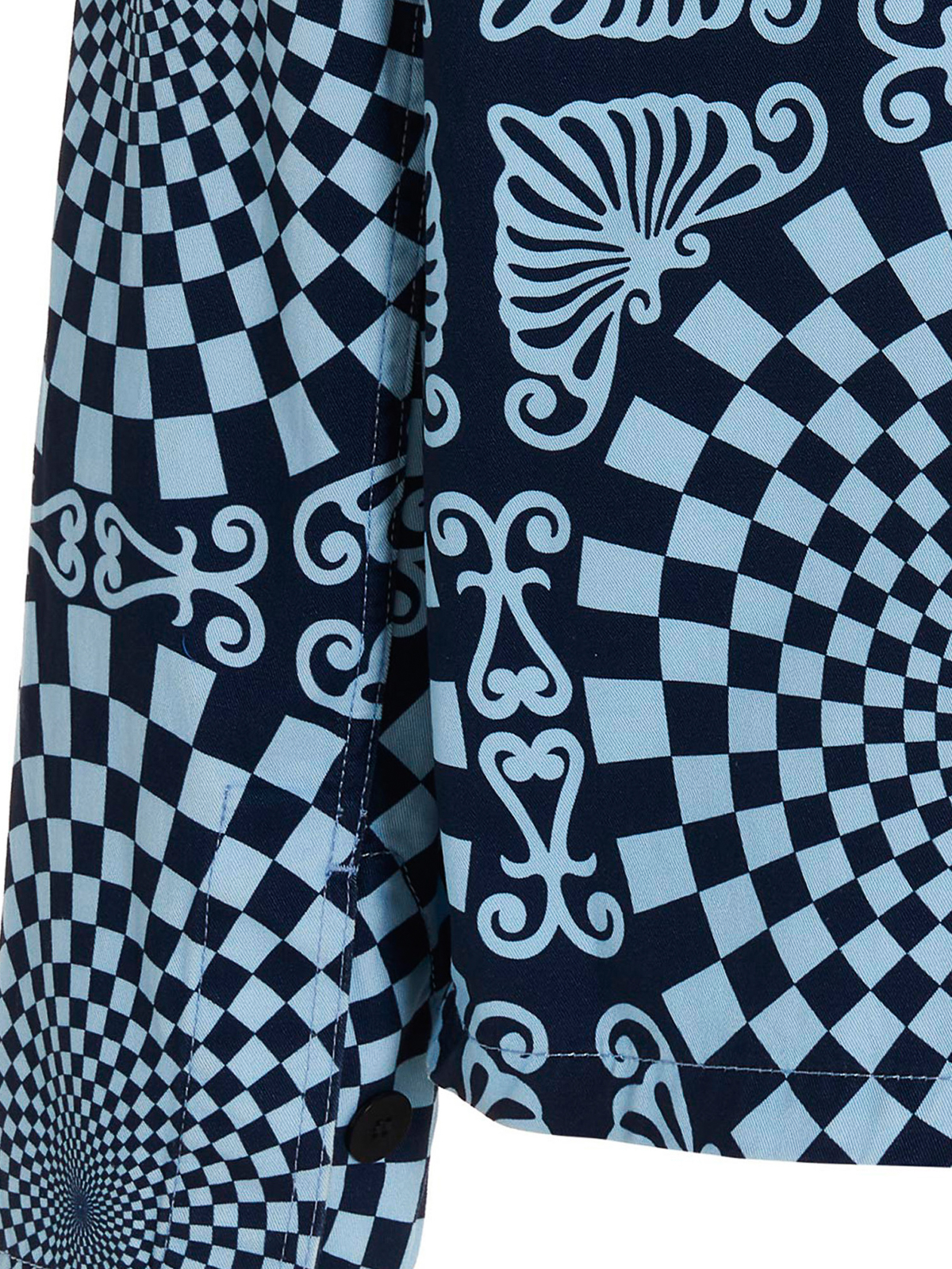 Shop Bluemarble Folk Checkerboard Jacket In Blue