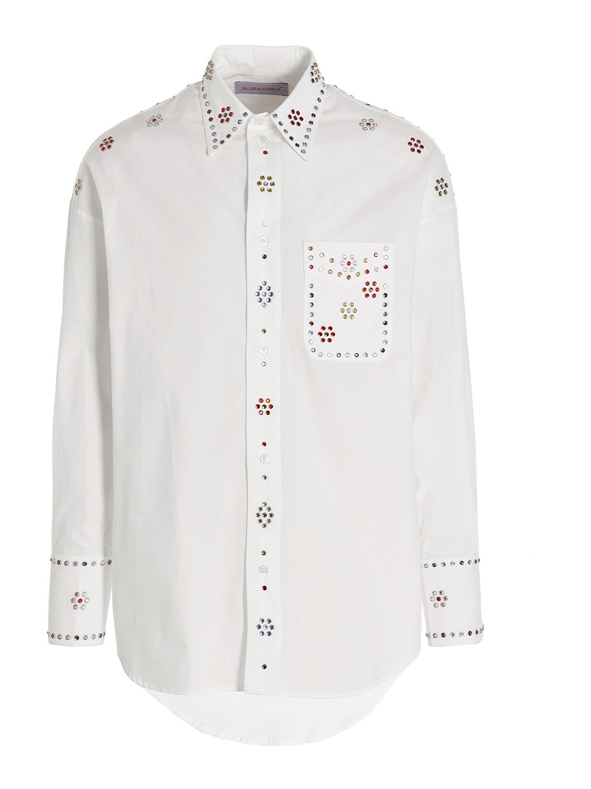 Shop Bluemarble Jewel Stone Shirt In White