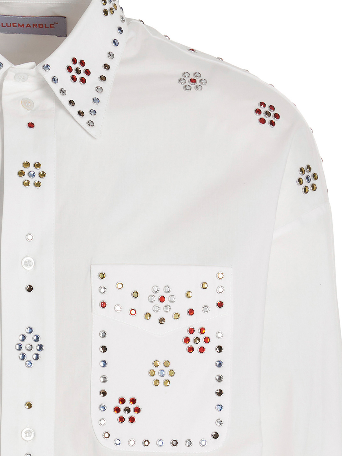 Shop Bluemarble Jewel Stone Shirt In White