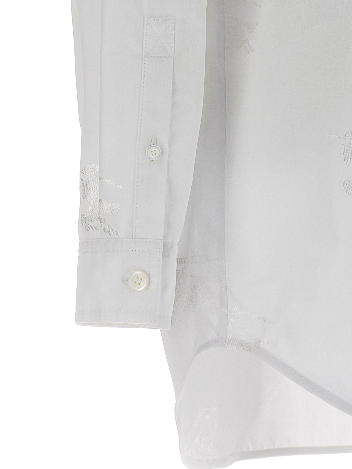 BURBERRY: cotton blend shirt - White  Burberry shirt 8067848 online at