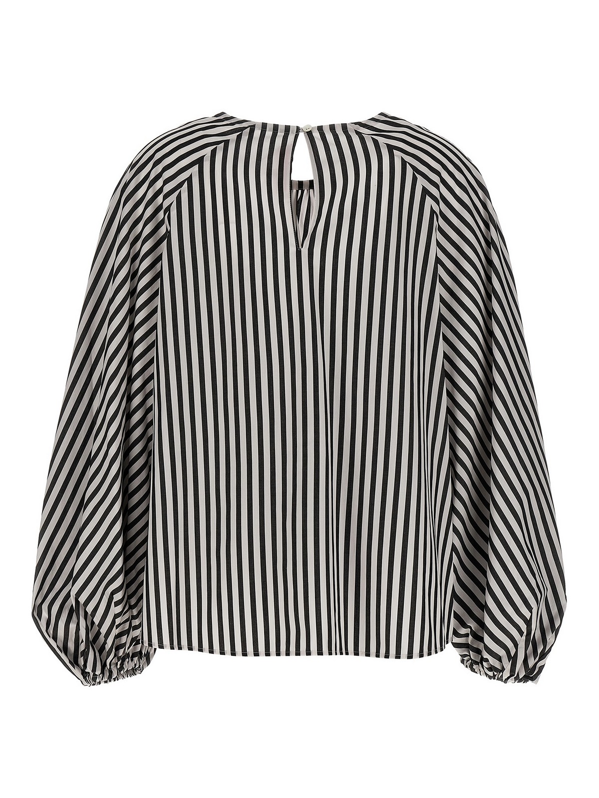 Shop Carolina Herrera Striped Bloshirt In White