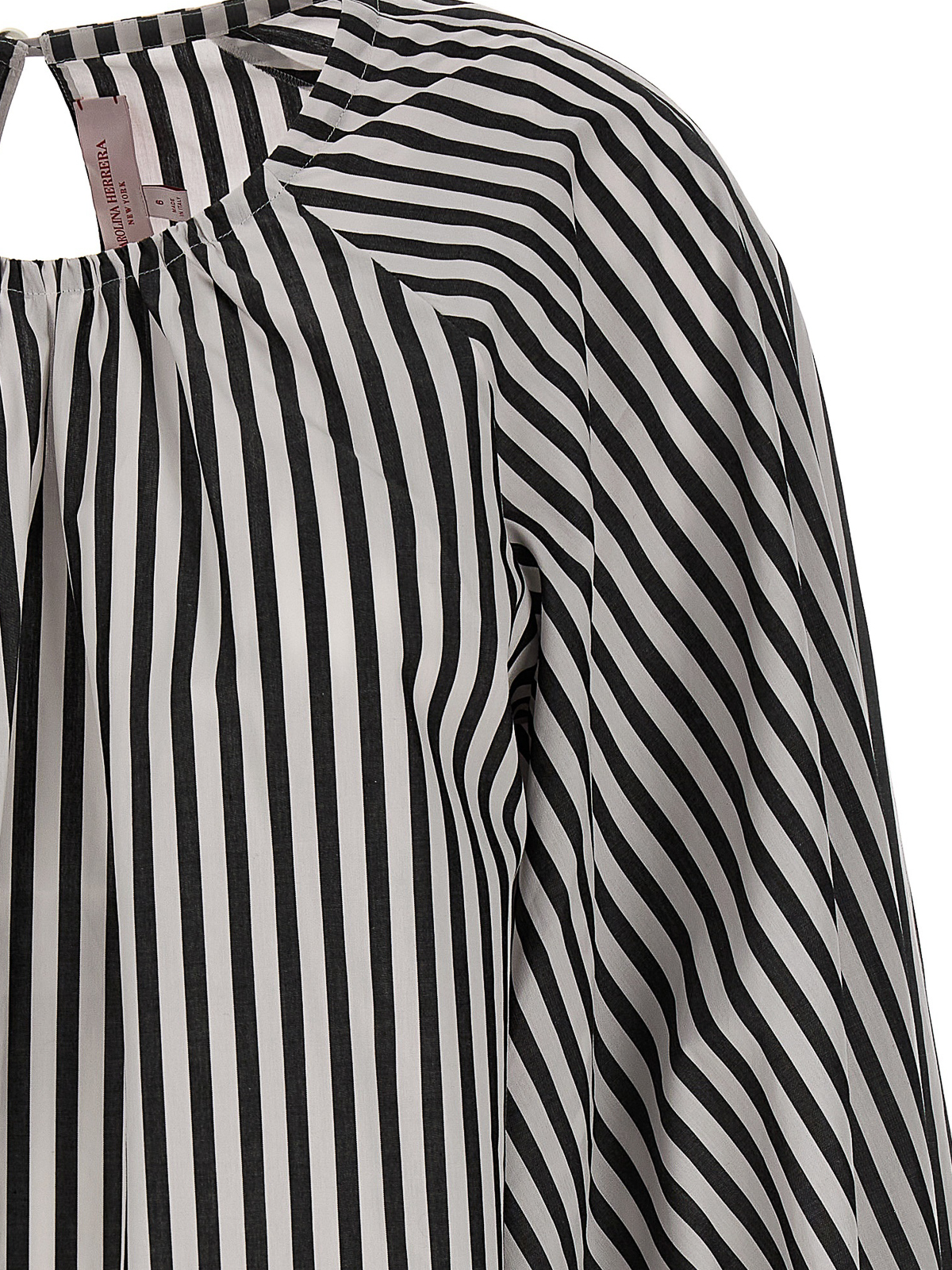 Shop Carolina Herrera Striped Bloshirt In White