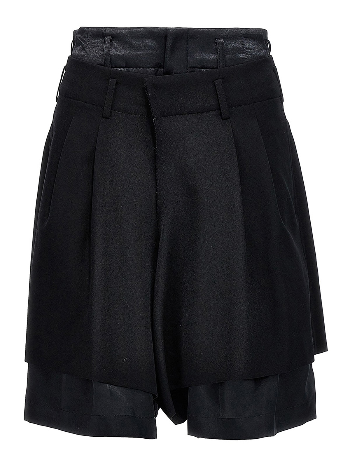 ショートパンツ LANVIN Women Shorts  Burmudas RW TR0013 6025 P25 10 Black Comme Des Garcons Multi layer bermuda shorts - Black