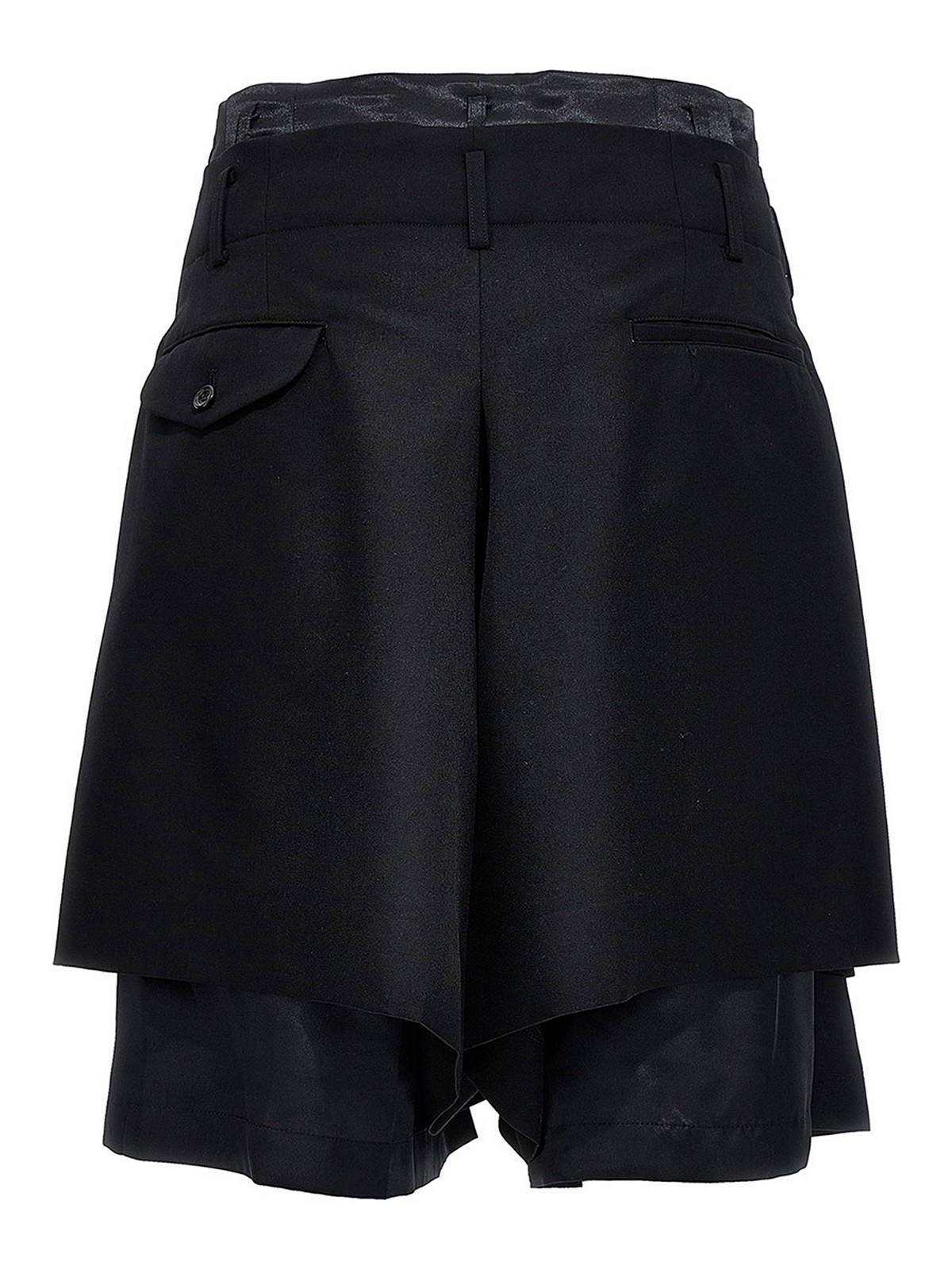 ショートパンツ JW ANDERSON Women Shorts  Burmudas SR0095PG1321 999 BLACK B Comme Des Garcons Multi layer bermuda shorts - Black