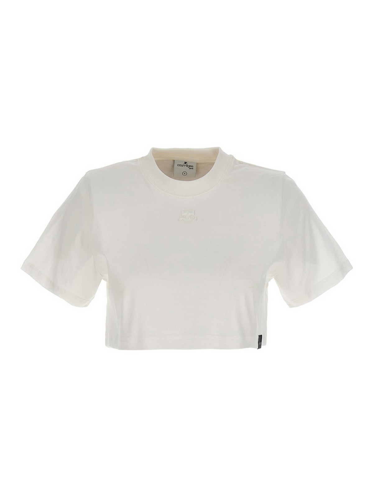 T-shirts Courreges - Cropped logo t-shirt - 223JTS077JS00710001