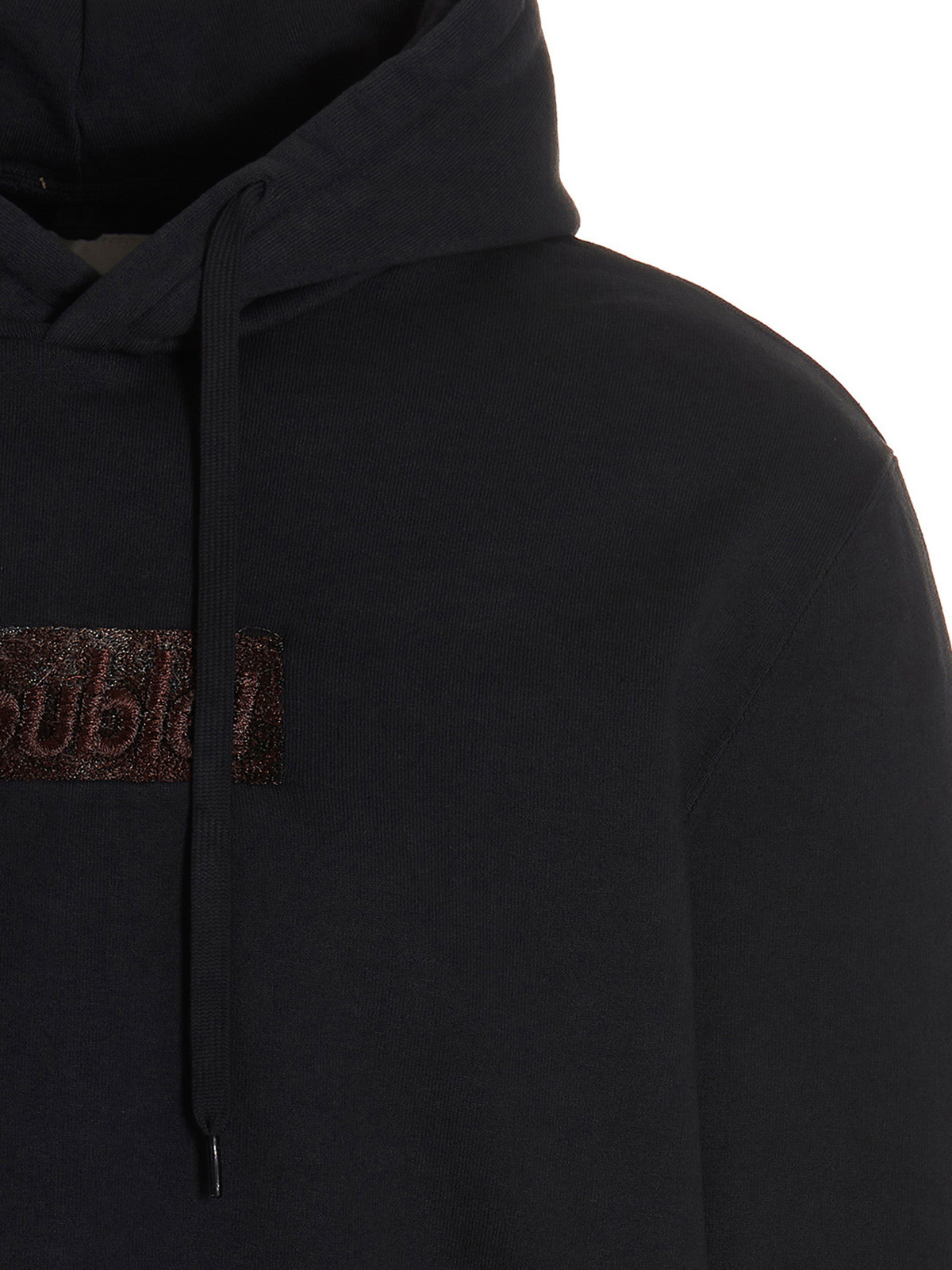 Shop Doublet Polyurethane Embroidery Hoodie In Negro