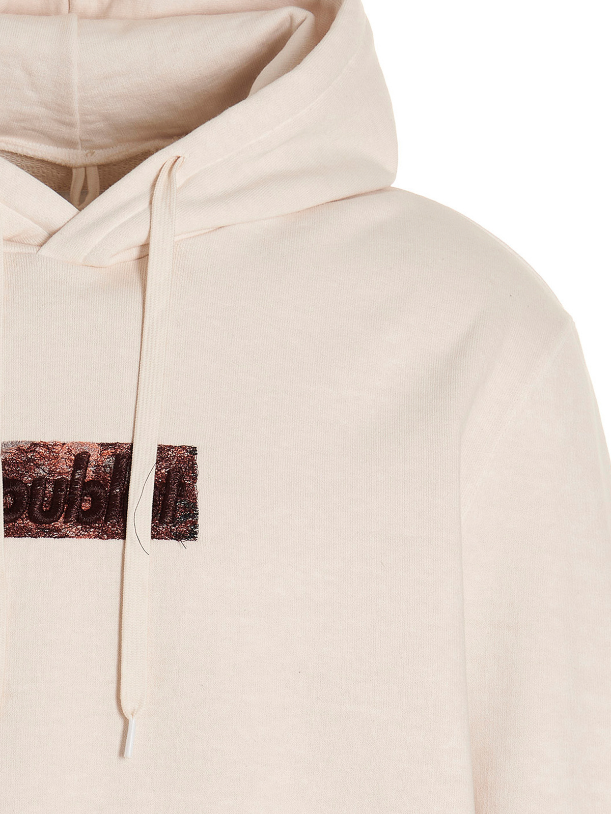 Shop Doublet Polyurethane Embroidery Hoodie In White