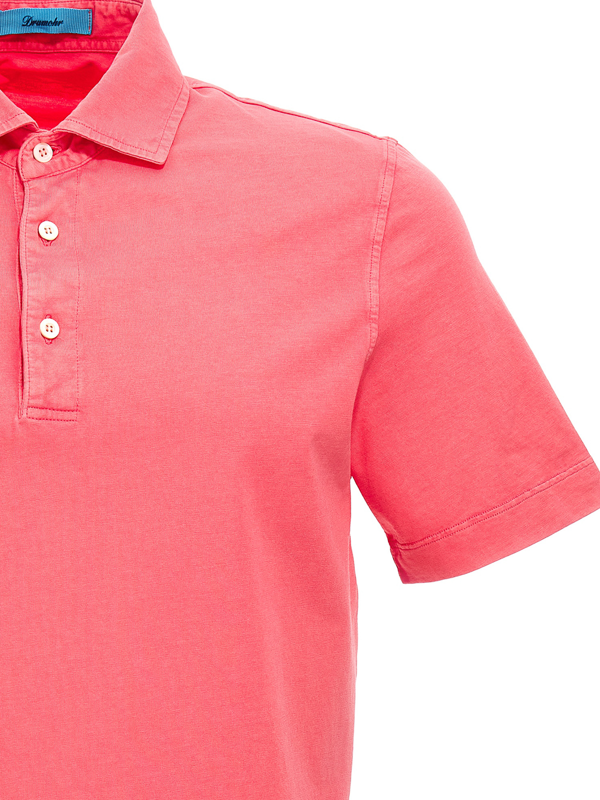 Shop Drumohr Light Cotton Polo Shirt. In Multicolour
