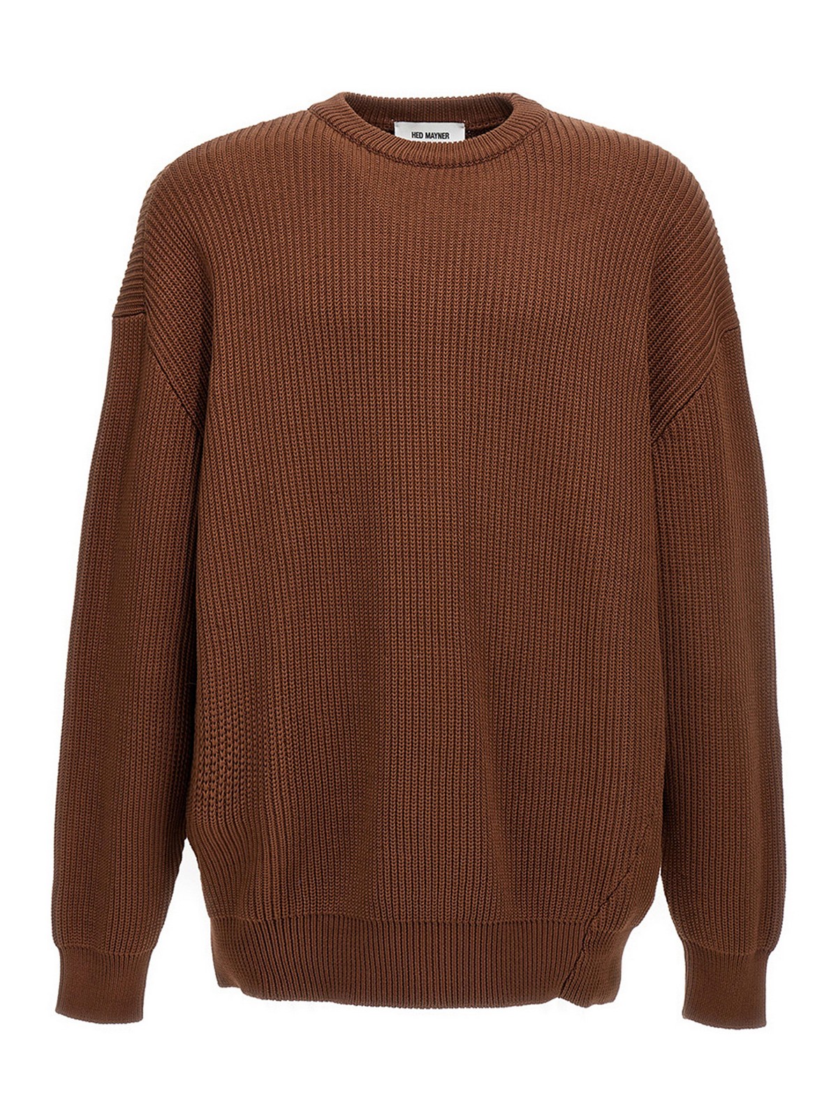 Shop Hed Mayner Twisted Sweater In Marrón