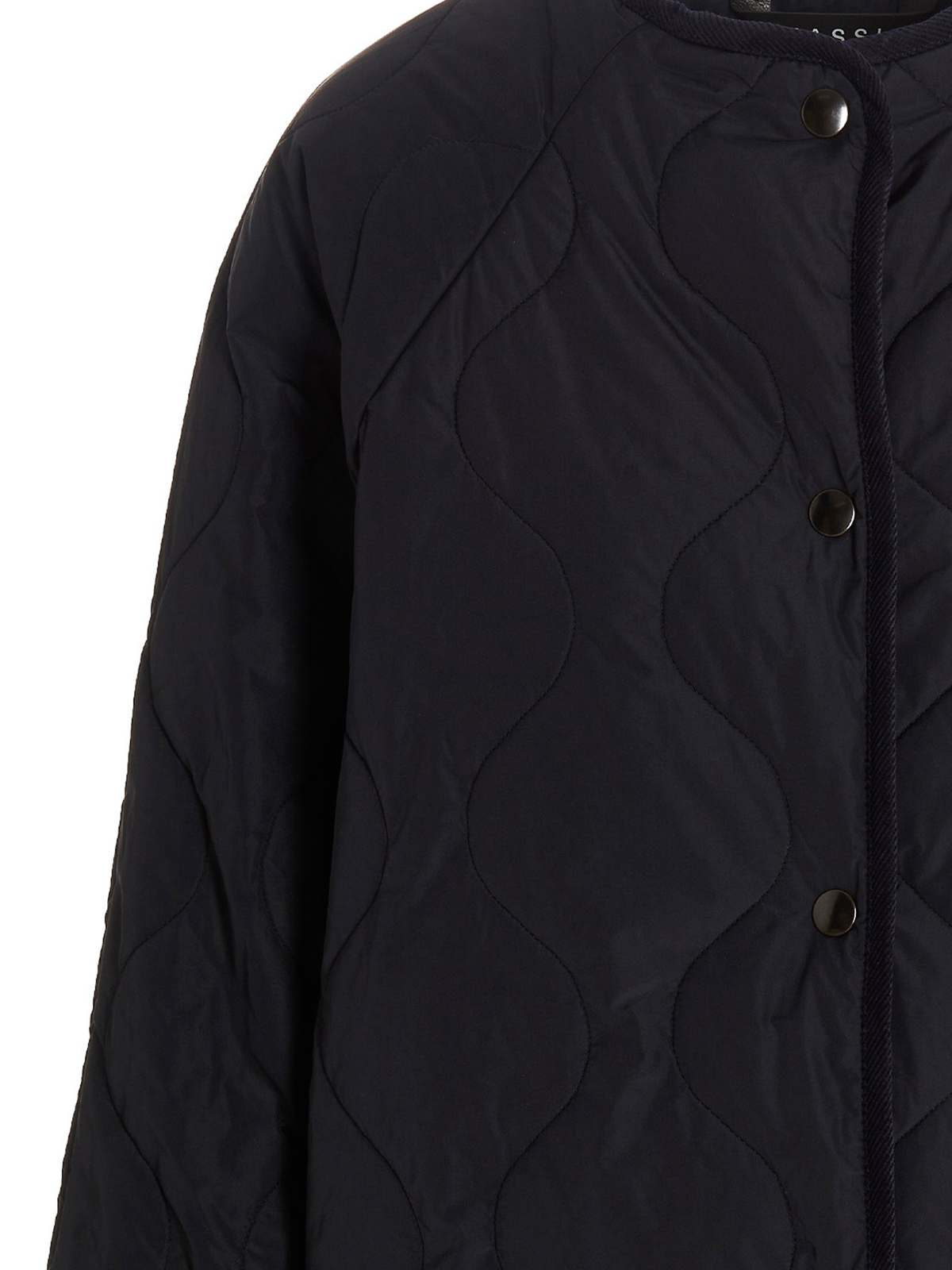 Shop Kassl Editions Quilted Long Jacket In Azul