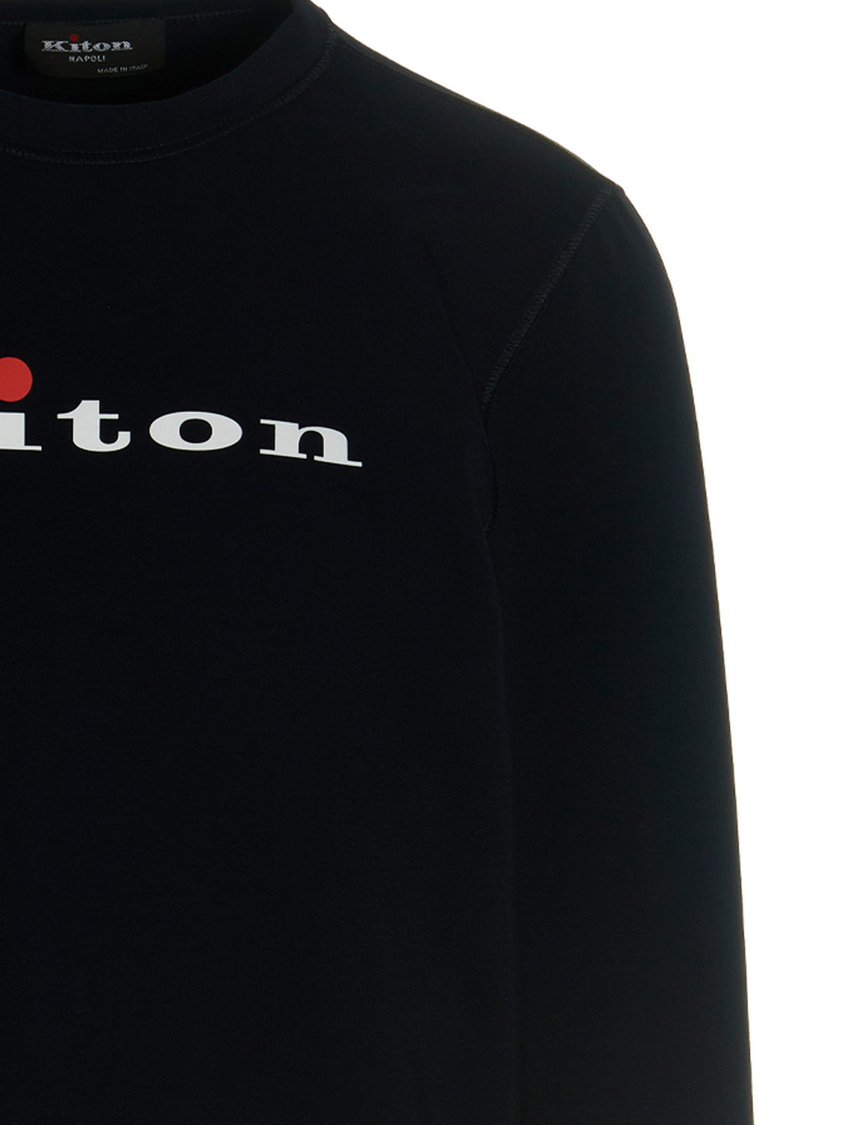 Kiton Cotton Sweatshirt with Graphic Print