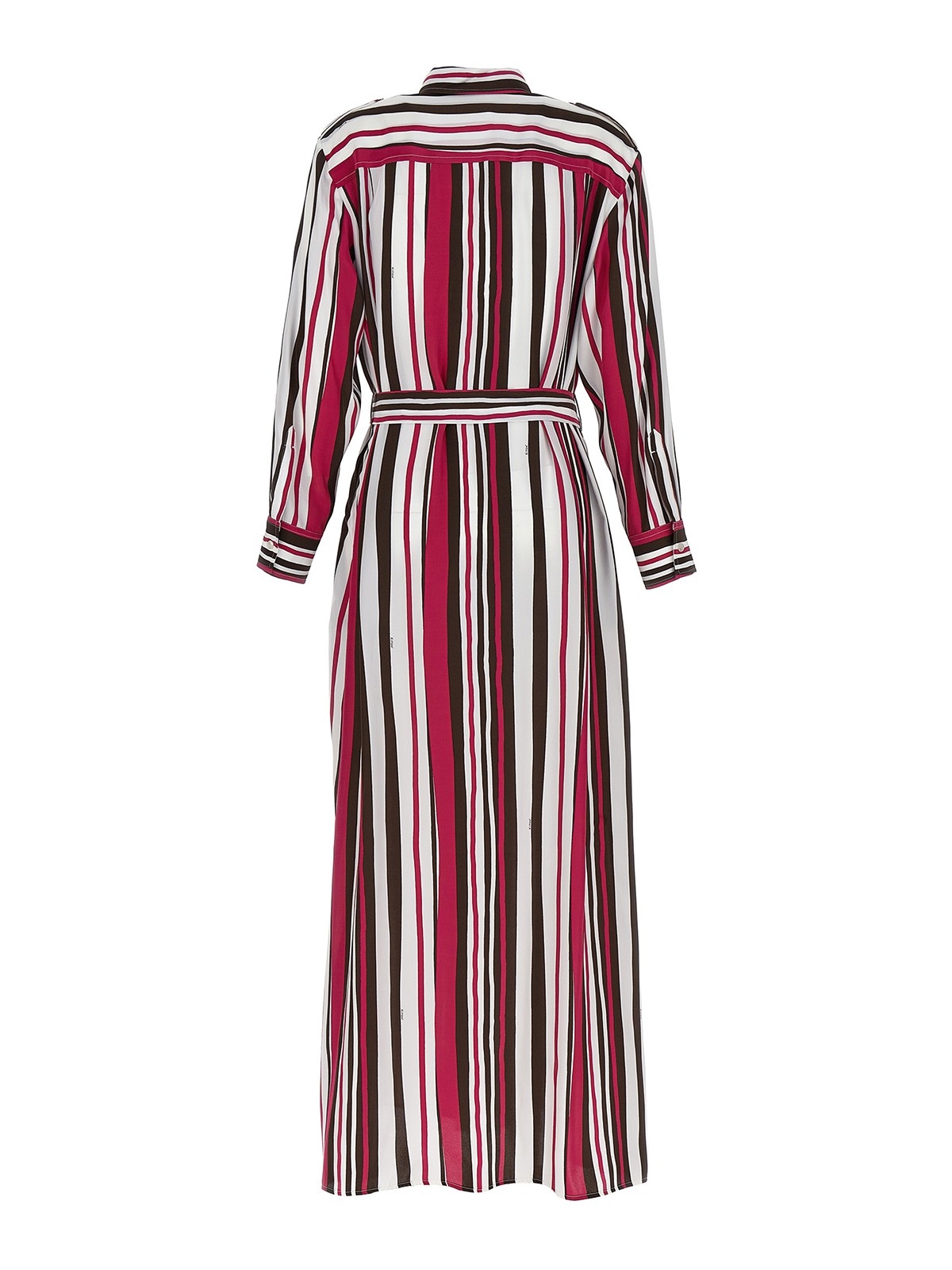 Shop Kiton Striped Shirt Dress In Multicolour