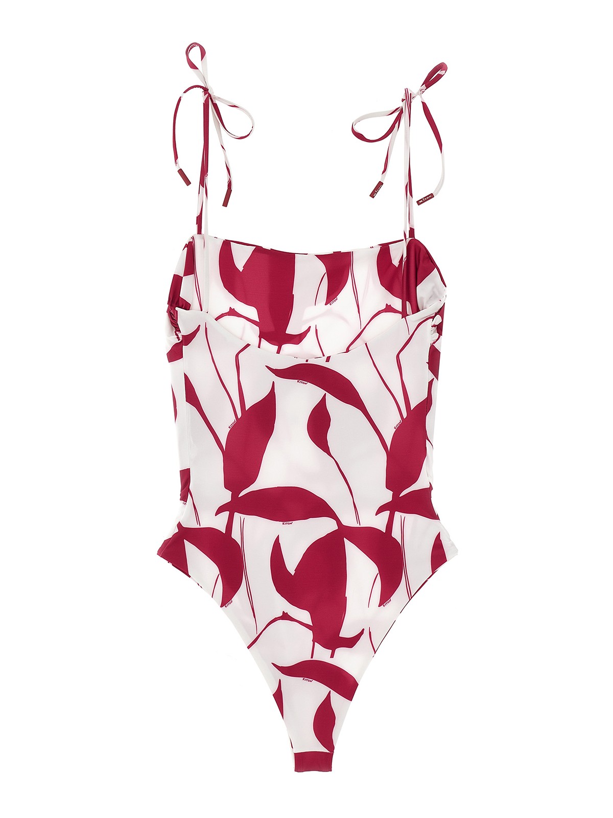 Shop Kiton Printed One-piece Swimsuit In Multicolour