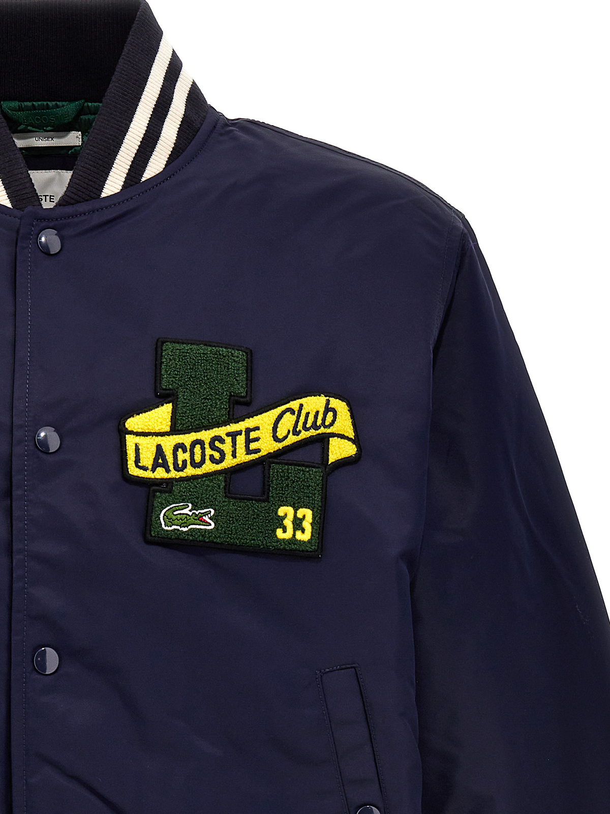 Lacoste - Women's Heritage Oversized Crocodile Light Buttoned Bomber Jacket