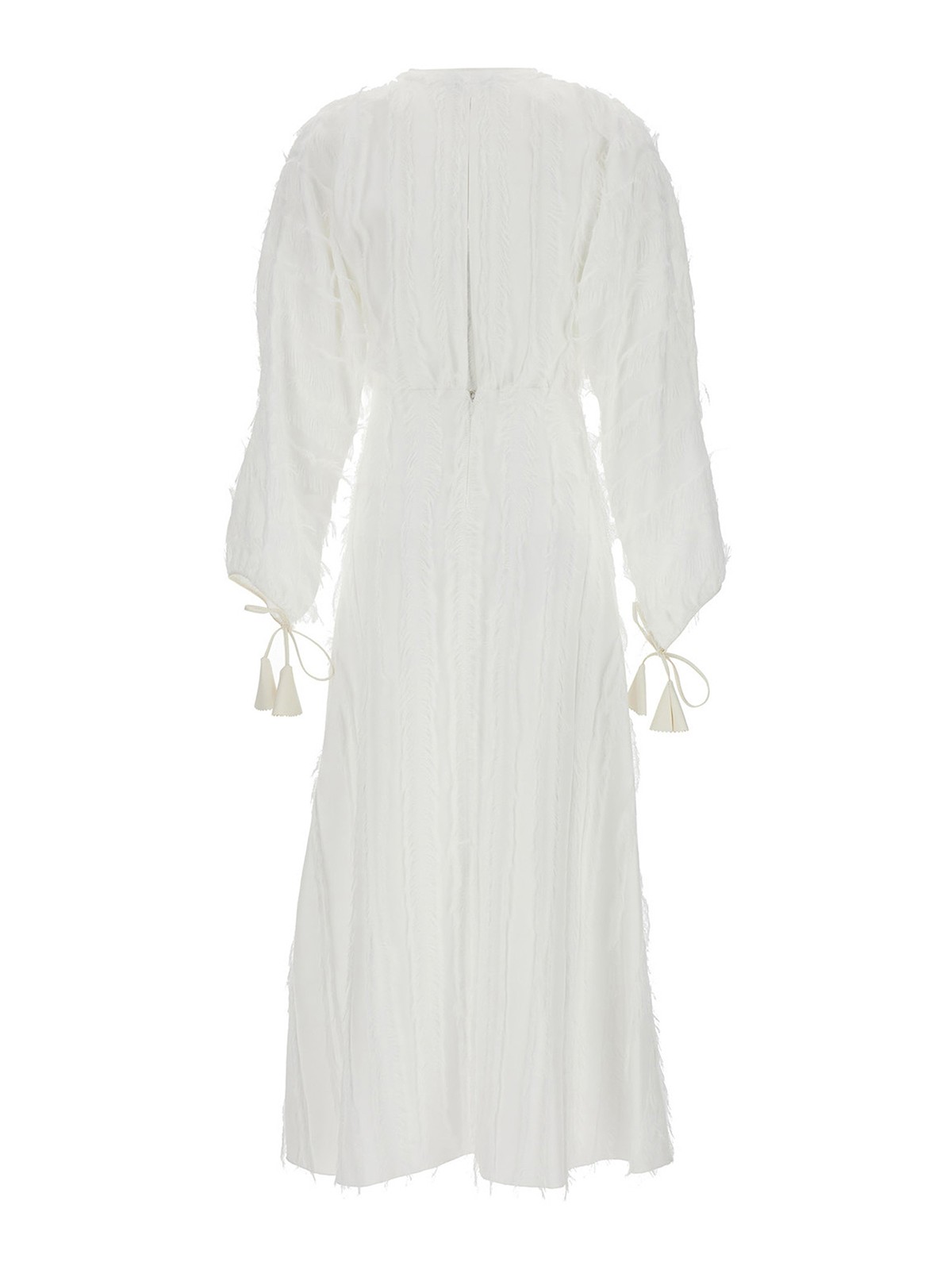 Shop Lanvin Plumetis Dress In White