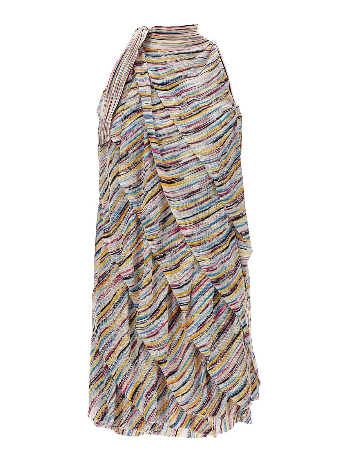 Shop Missoni Flounced Dress In Multicolour