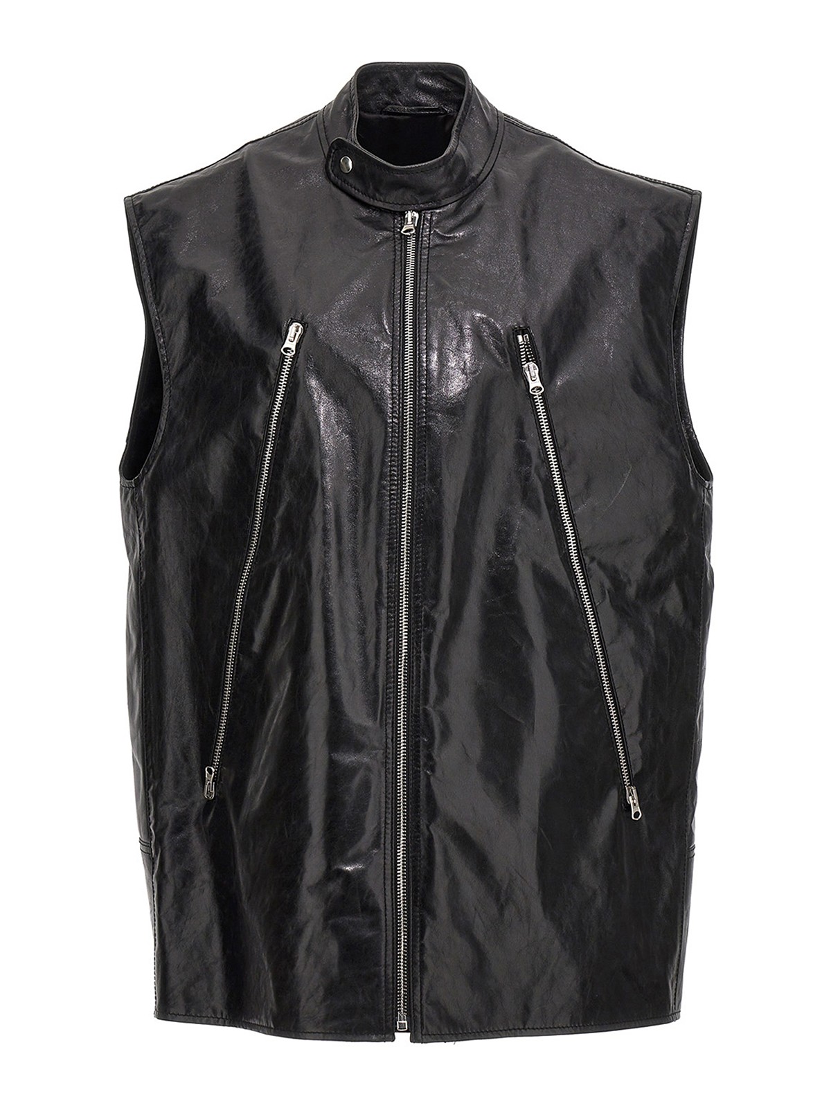 MM6 Maison Margiela Oversize leather vest|S62FB0048SY1633900