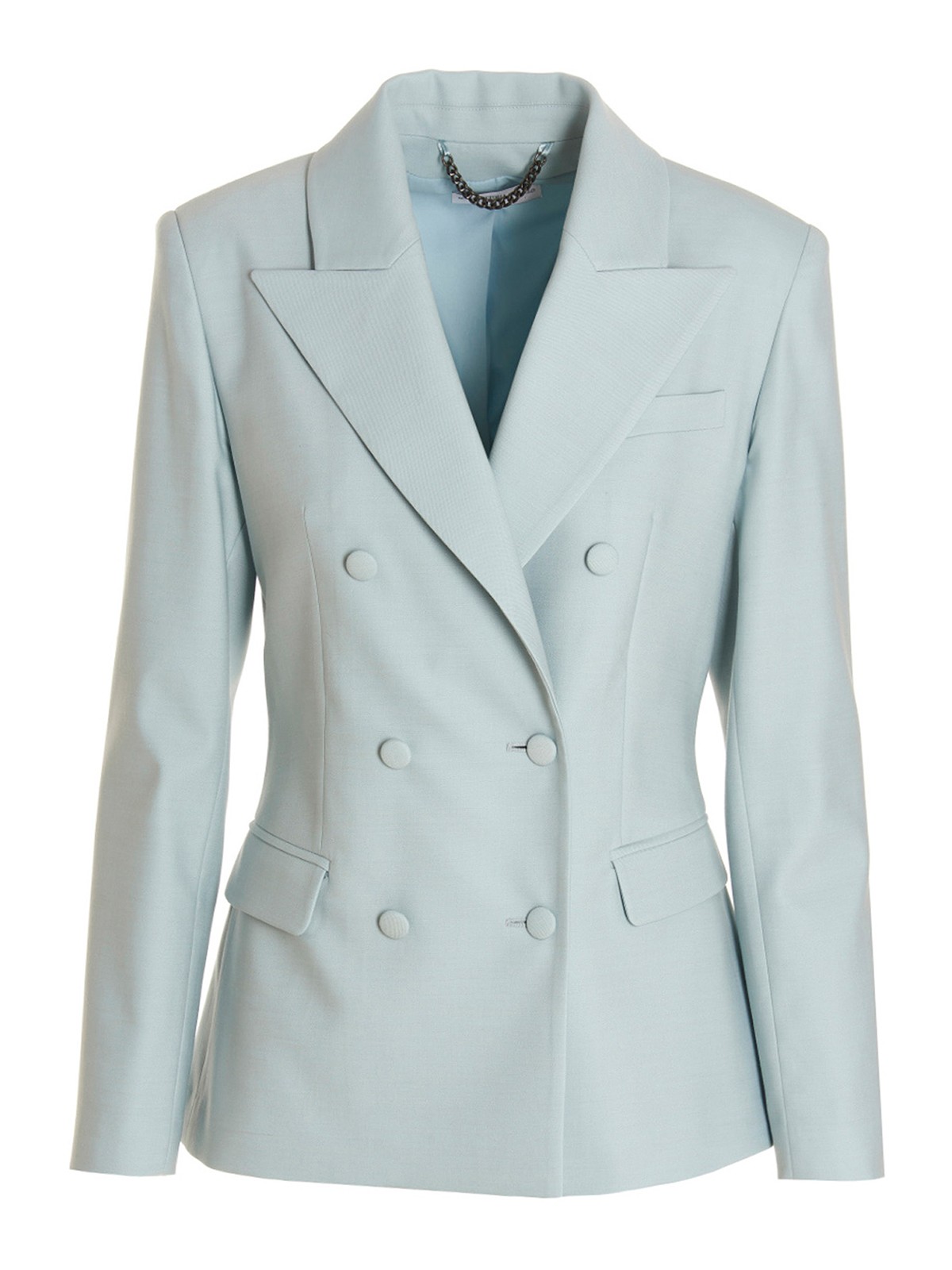 Shop Mvp Wardrobe Waldof Blazer Jacket In Light Blue