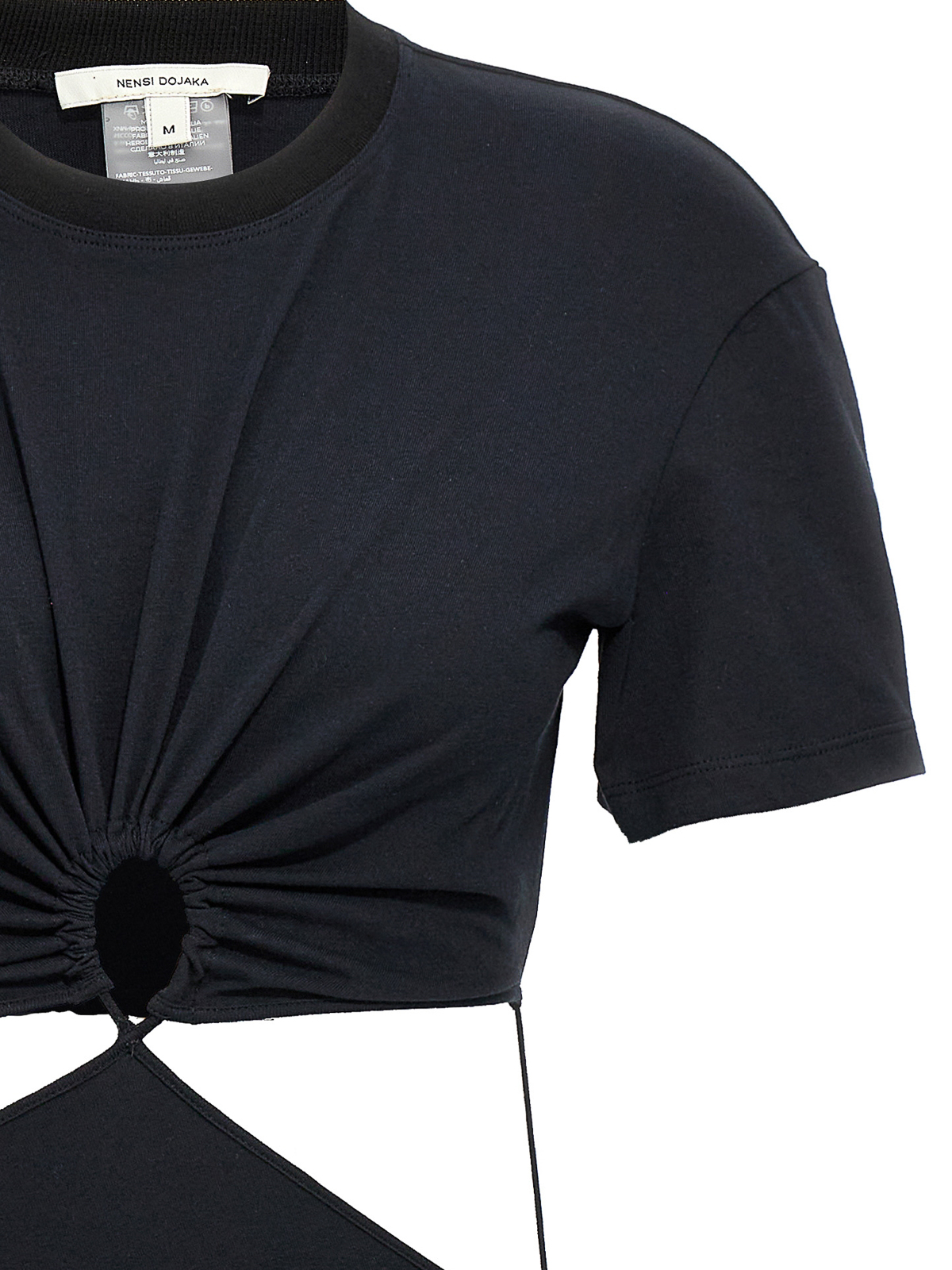 Shop Nensi Dojaka Cut-out T-shirt Dress In Black