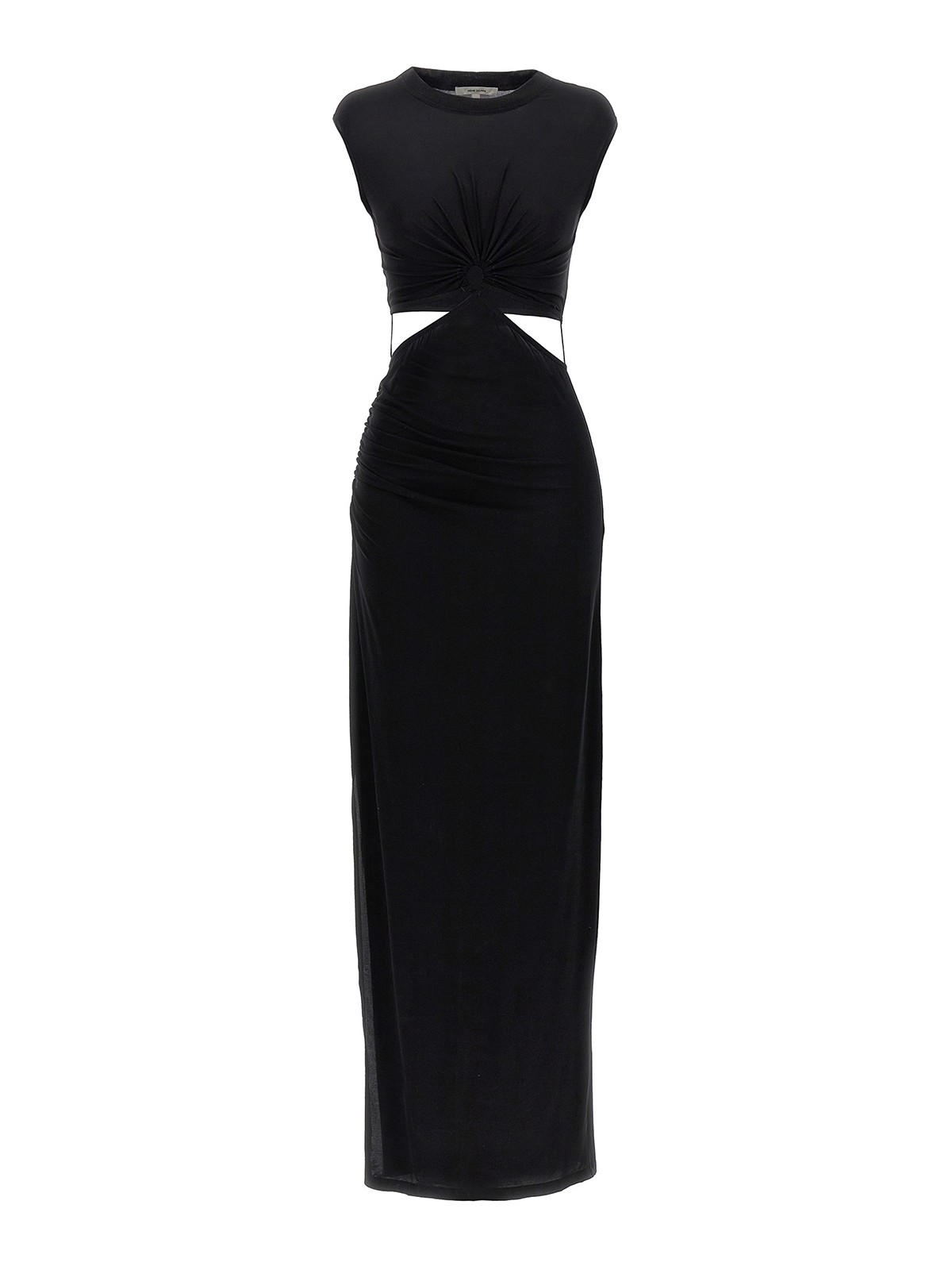 Shop Nensi Dojaka Cut-out Long Dress In Black