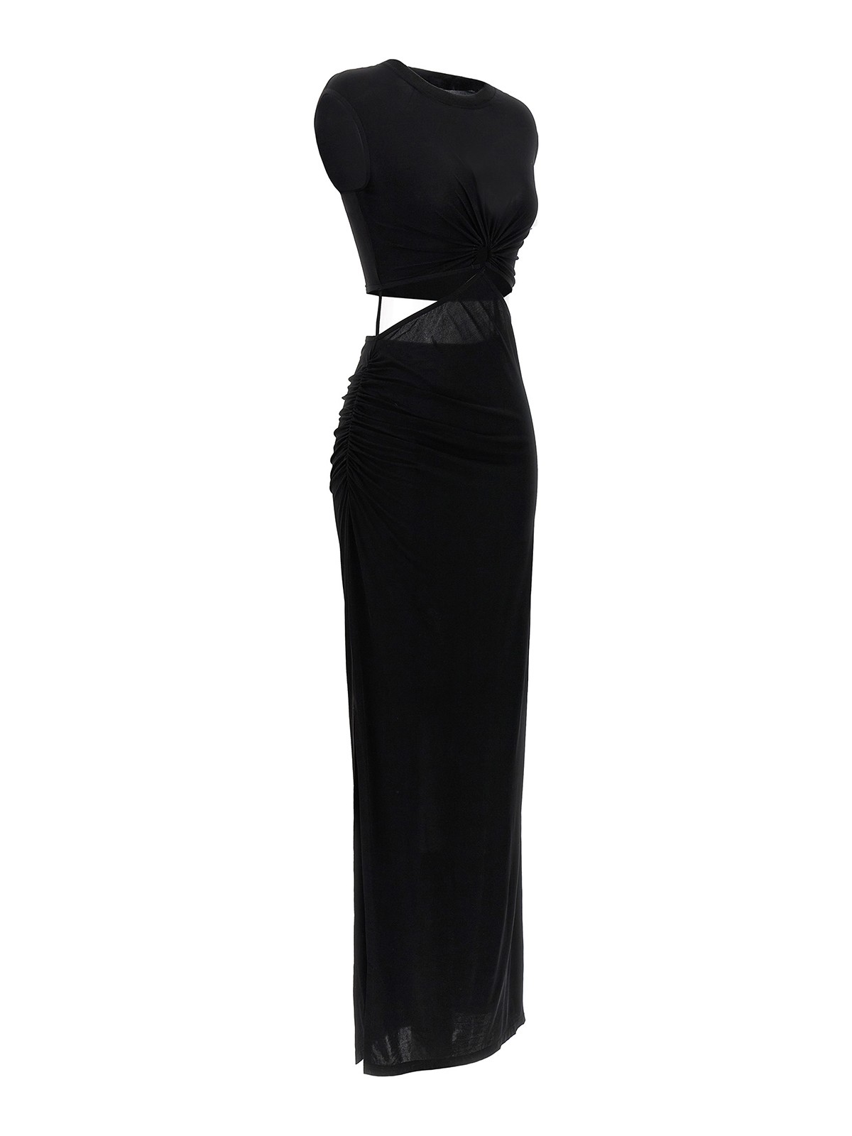 Shop Nensi Dojaka Cut-out Long Dress In Black