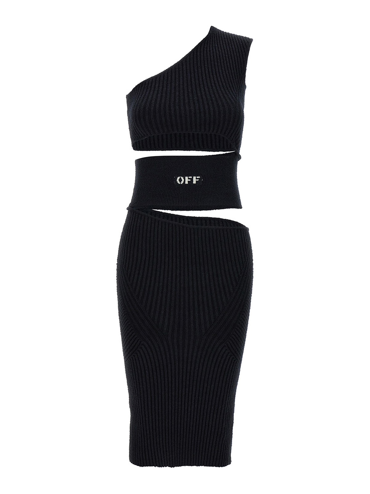 Shop Off-white Micro Boucl Dress In Black