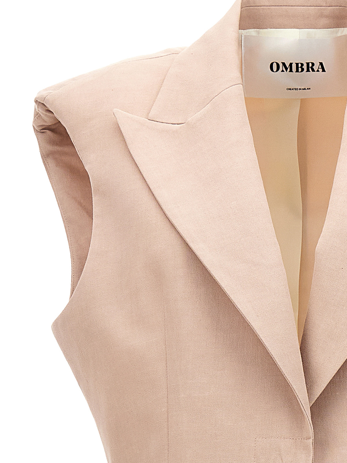 Shop Ombra Milano N4 Long Vest In Nude & Neutrals
