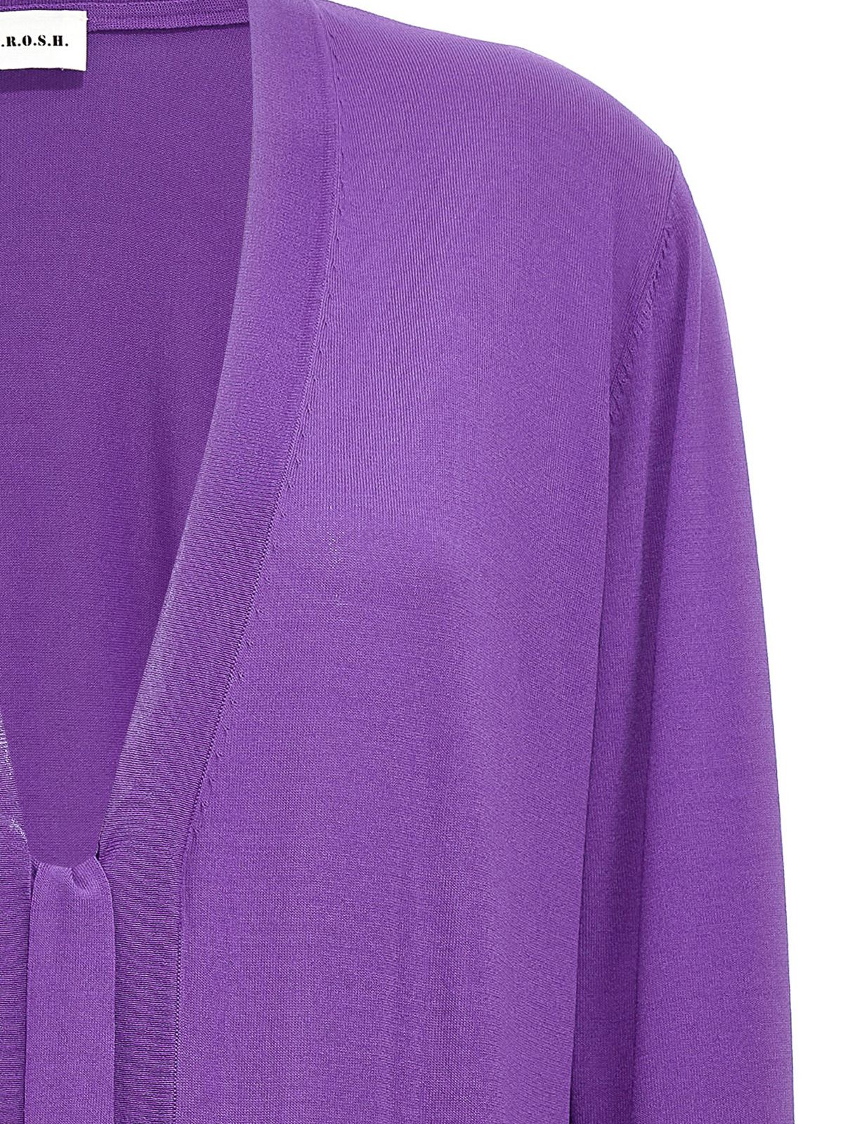 Shop P.a.r.o.s.h Roux Cardigan In Purple