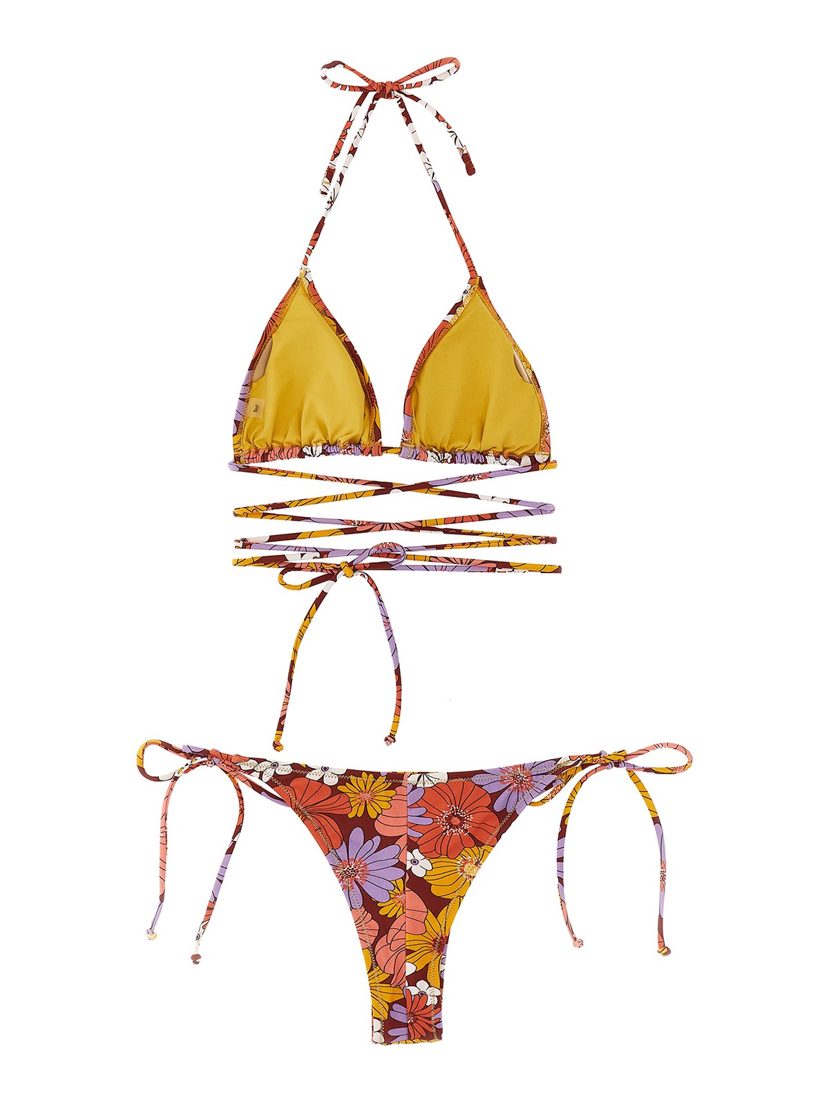 Shop Reina Olga Miami Bikinis In Multicolour