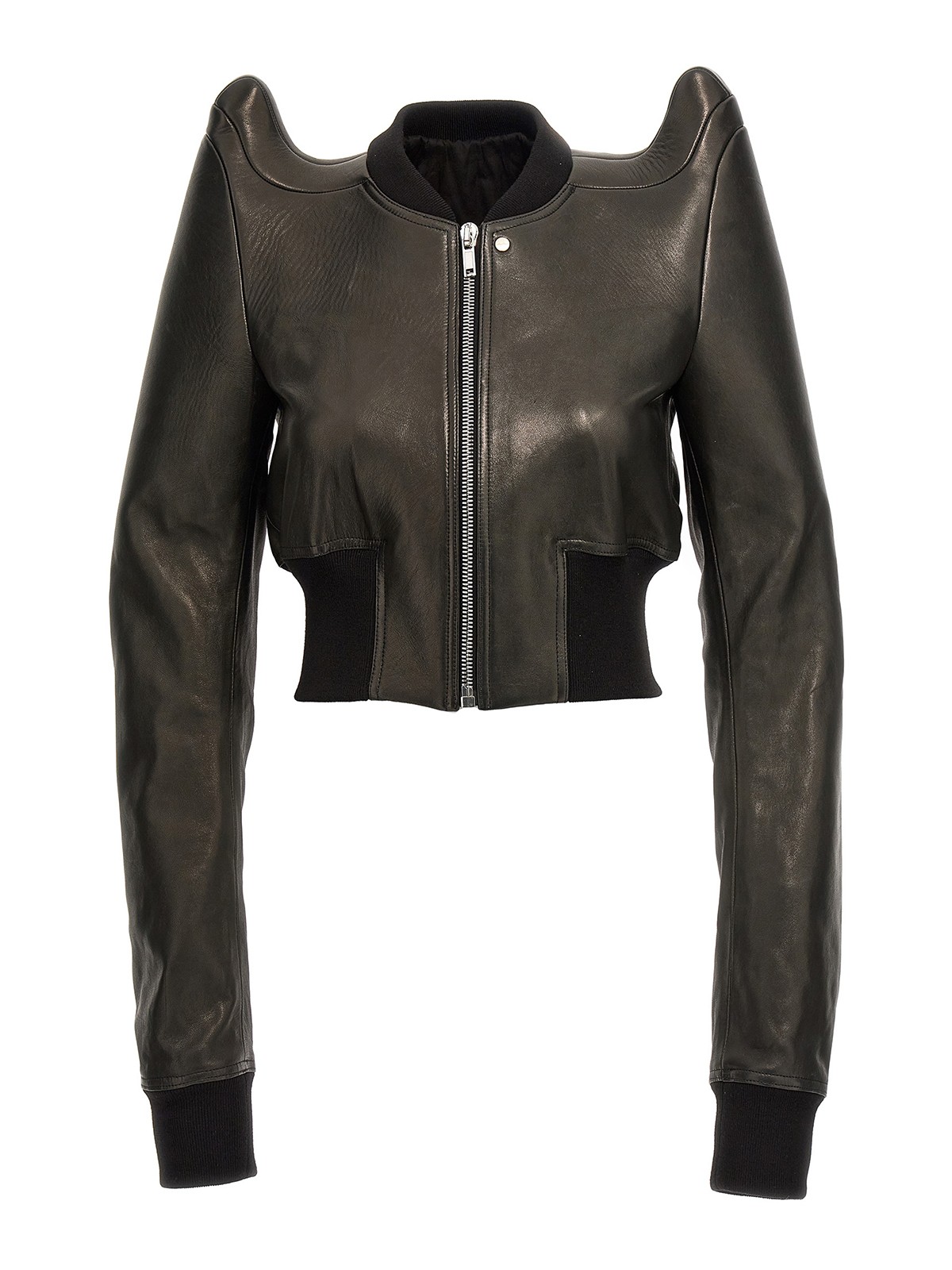 Leather jacket Rick Owens - cropped tec flight jacket - RO01C5784LNV09