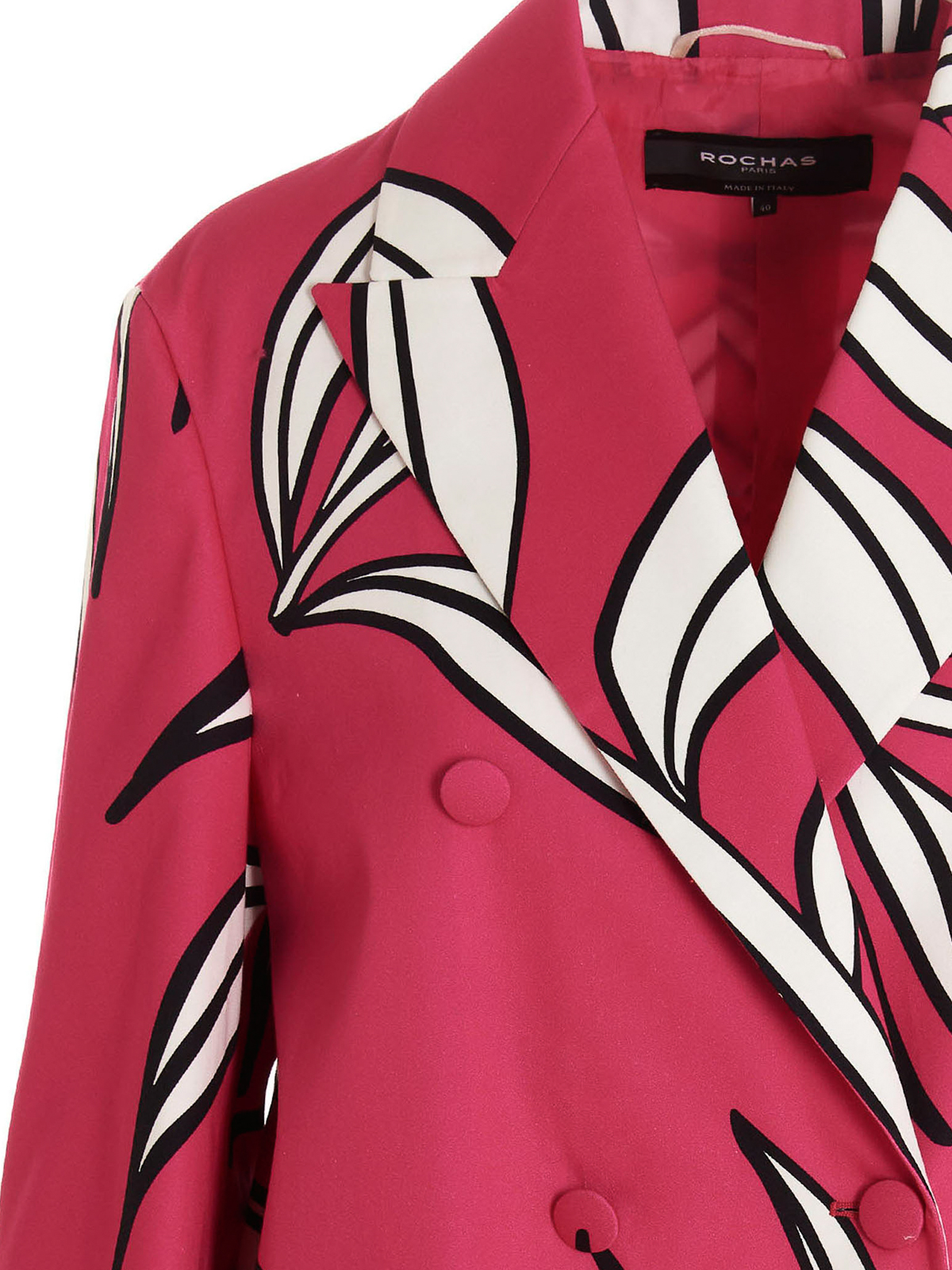 Shop Rochas Floral Print Blazer Jacket In Multicolour