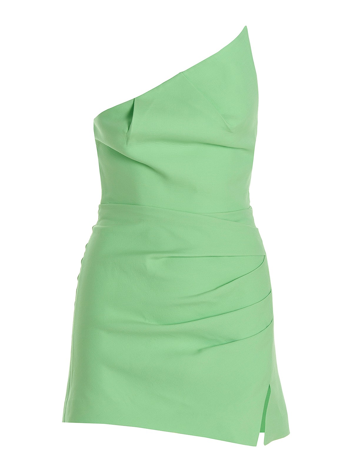 Shop Roland Mouret Asymmetric Dress In Green