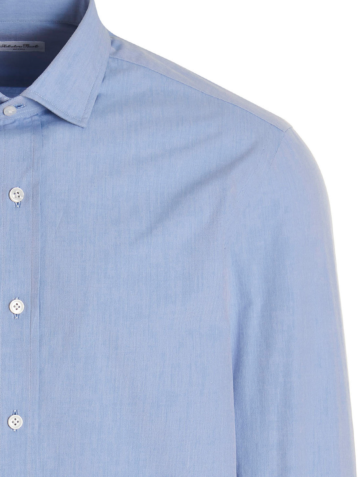 Shop Salvatore Piccolo Classic Collar Shirt In Azul Claro