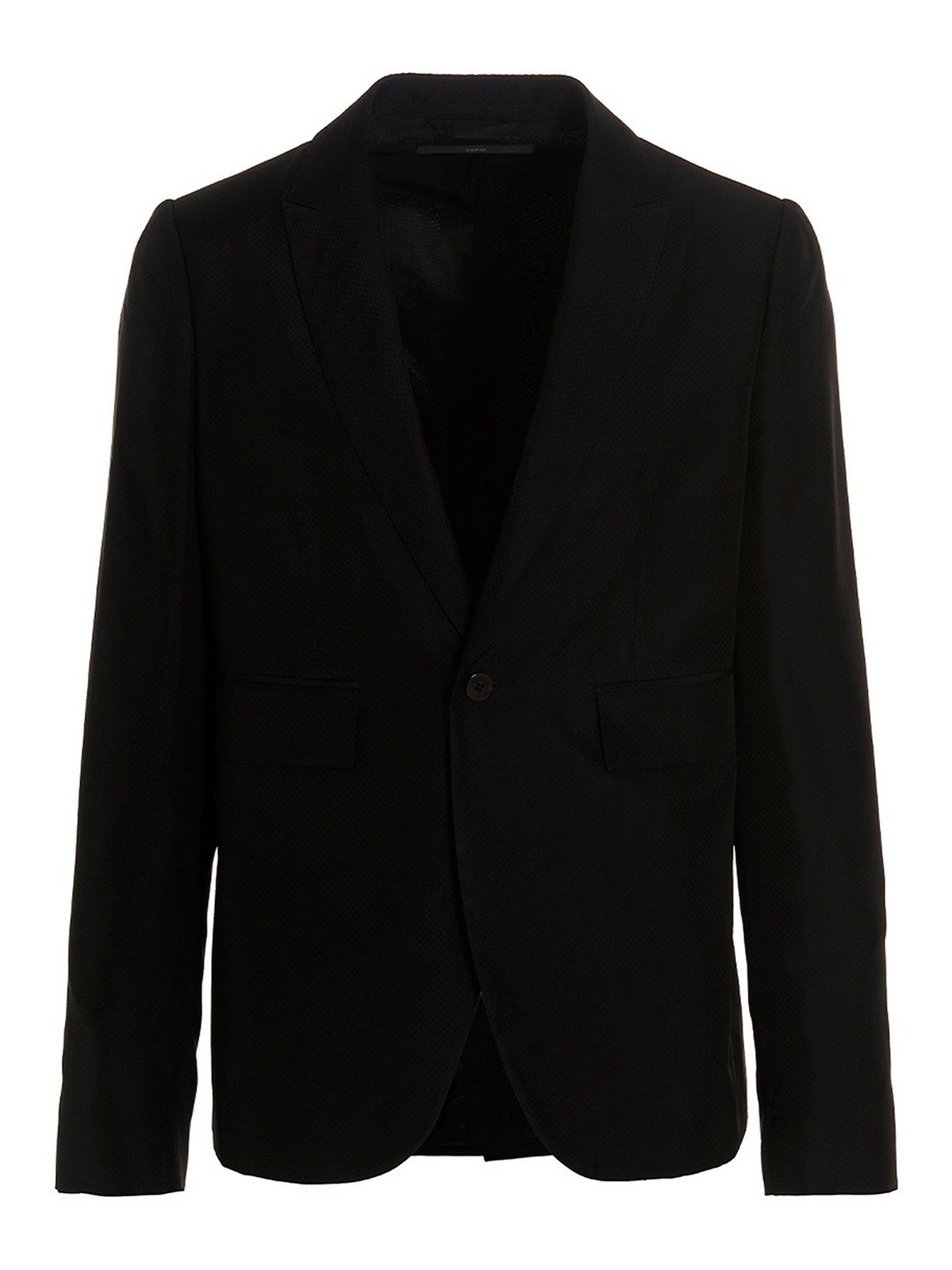 Shop Sapio Jacquard Blazer Jacket In Black