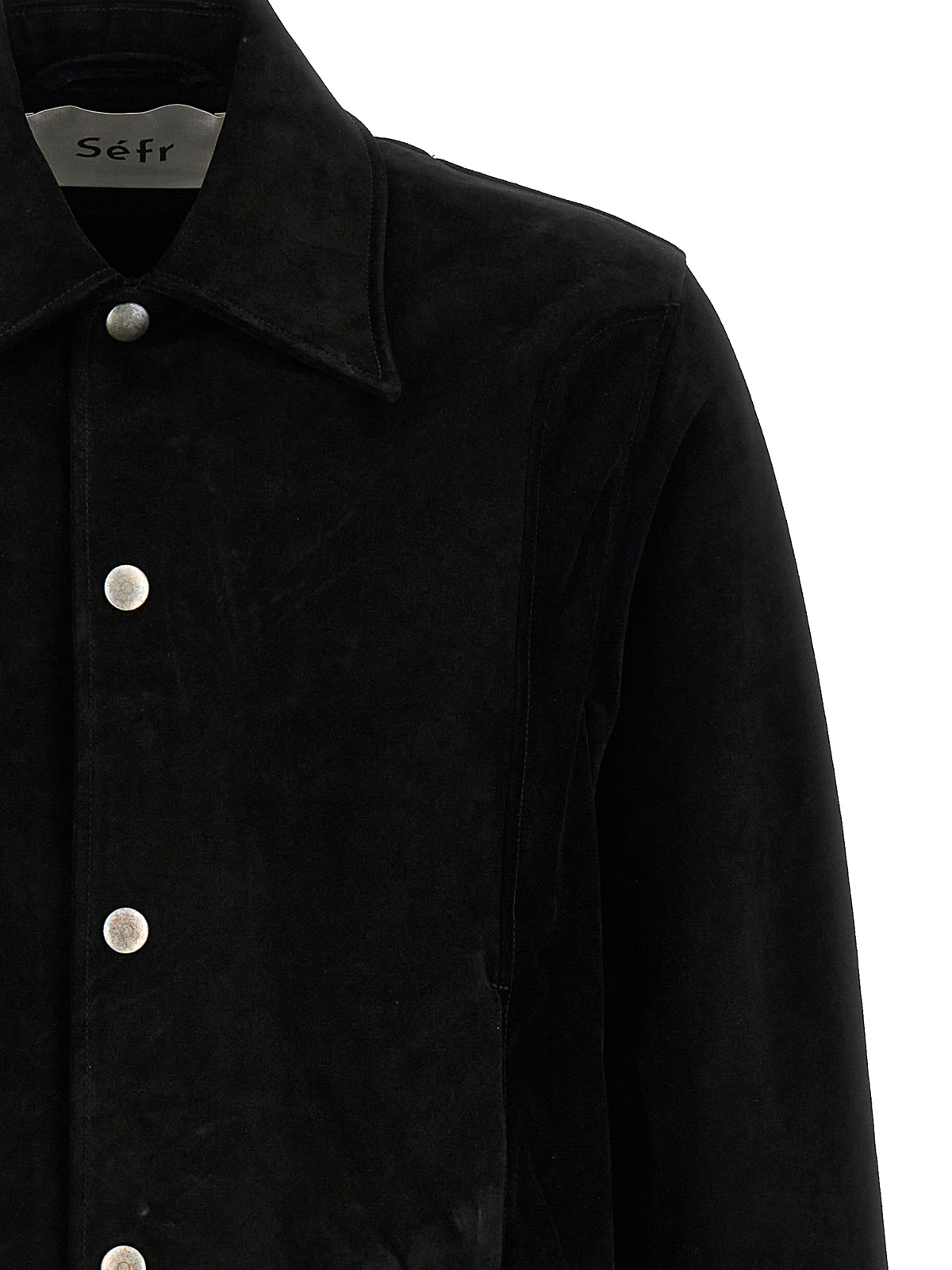 Séfr enzo jacket - Black - Men|SS23ENZOBLACKSUEDE | thebs.com